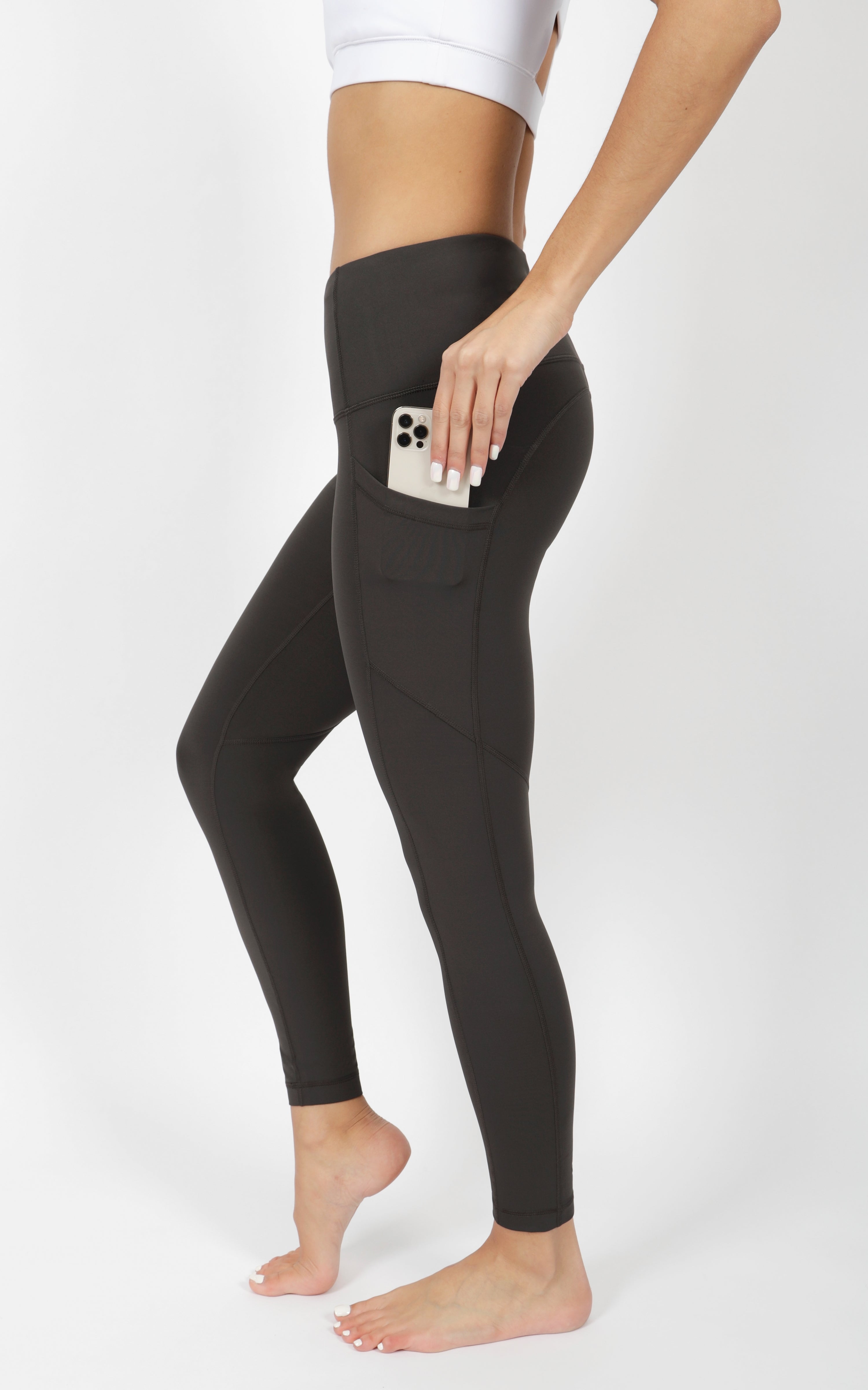 Buy 90 Degree By Reflex Squat Proof Side Phone Pocket Yoga Capris - High  Waist Cropped Leggings Online at desertcartSeychelles
