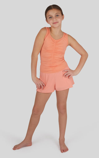 Girls 2 Pc Lux Princess Ruched Tank and Lightstreme Missy Me Run Short Set