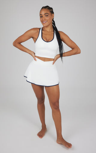 2 Pc Lux Rally Radiance Cropped Tank and Radiance Crossover Skort Set