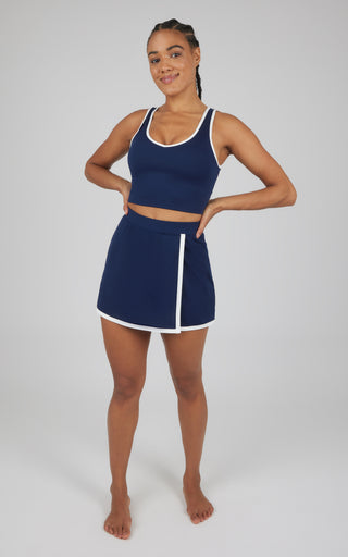 2 Pc Lux Emmie Cropped Tank and Skort Set