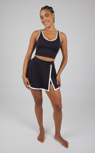 2 Pc Lux Emmie Cropped Tank and Skort Set