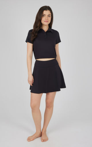 Lux Jane Cropped Tennis Polo and Game Grace Skort Set