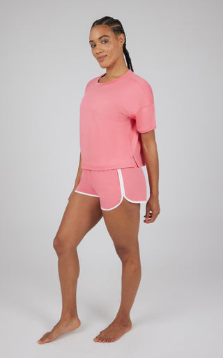 2 Piece Super Soft Boxy Tee and Ripstop Seraphine Running Short Set