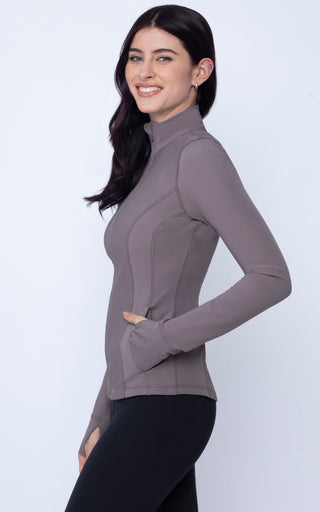 Interlink Ribbed Princess Seam Performance Jacket