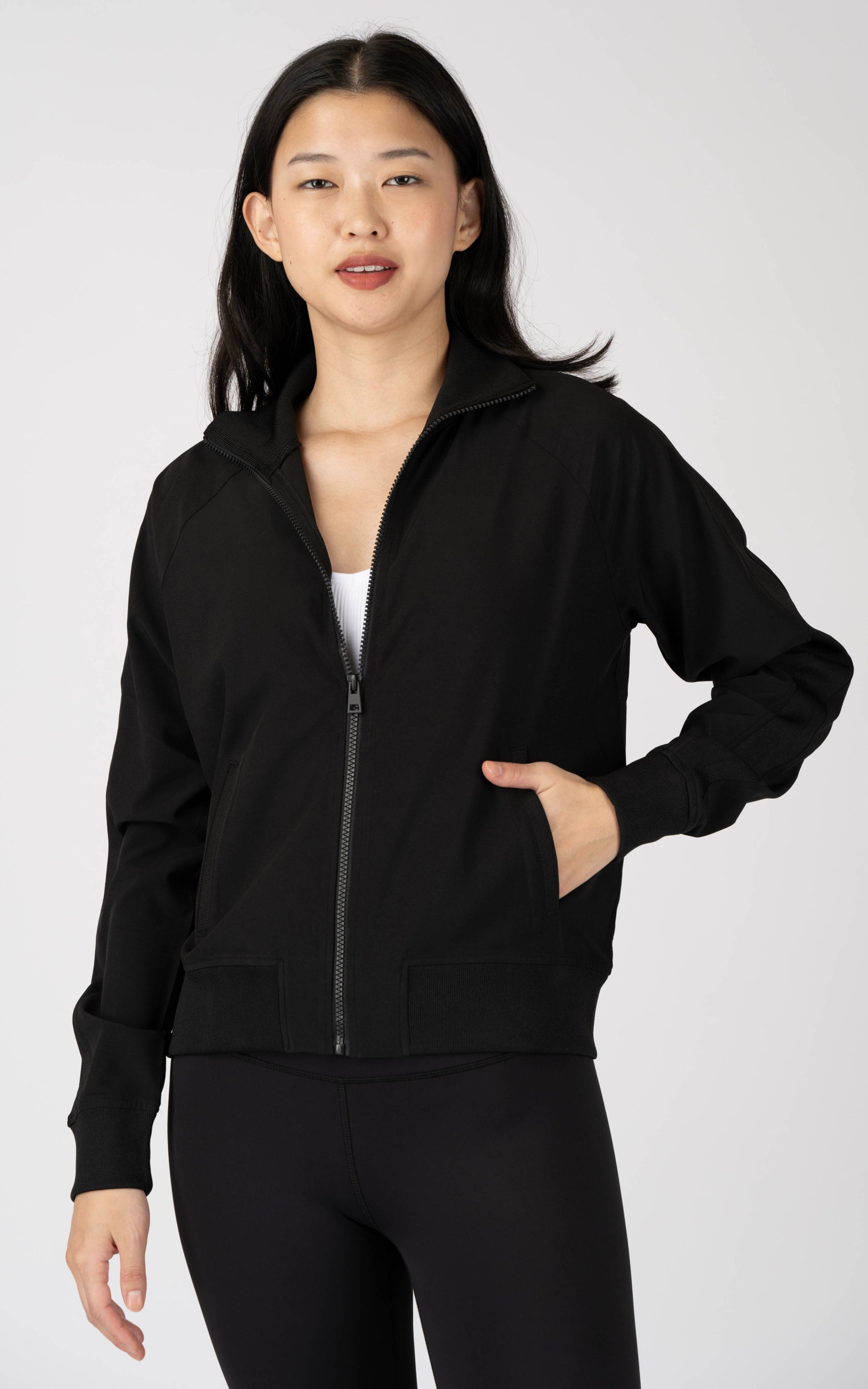 Outlet Noli Yoga Reflective Bomber Jacket