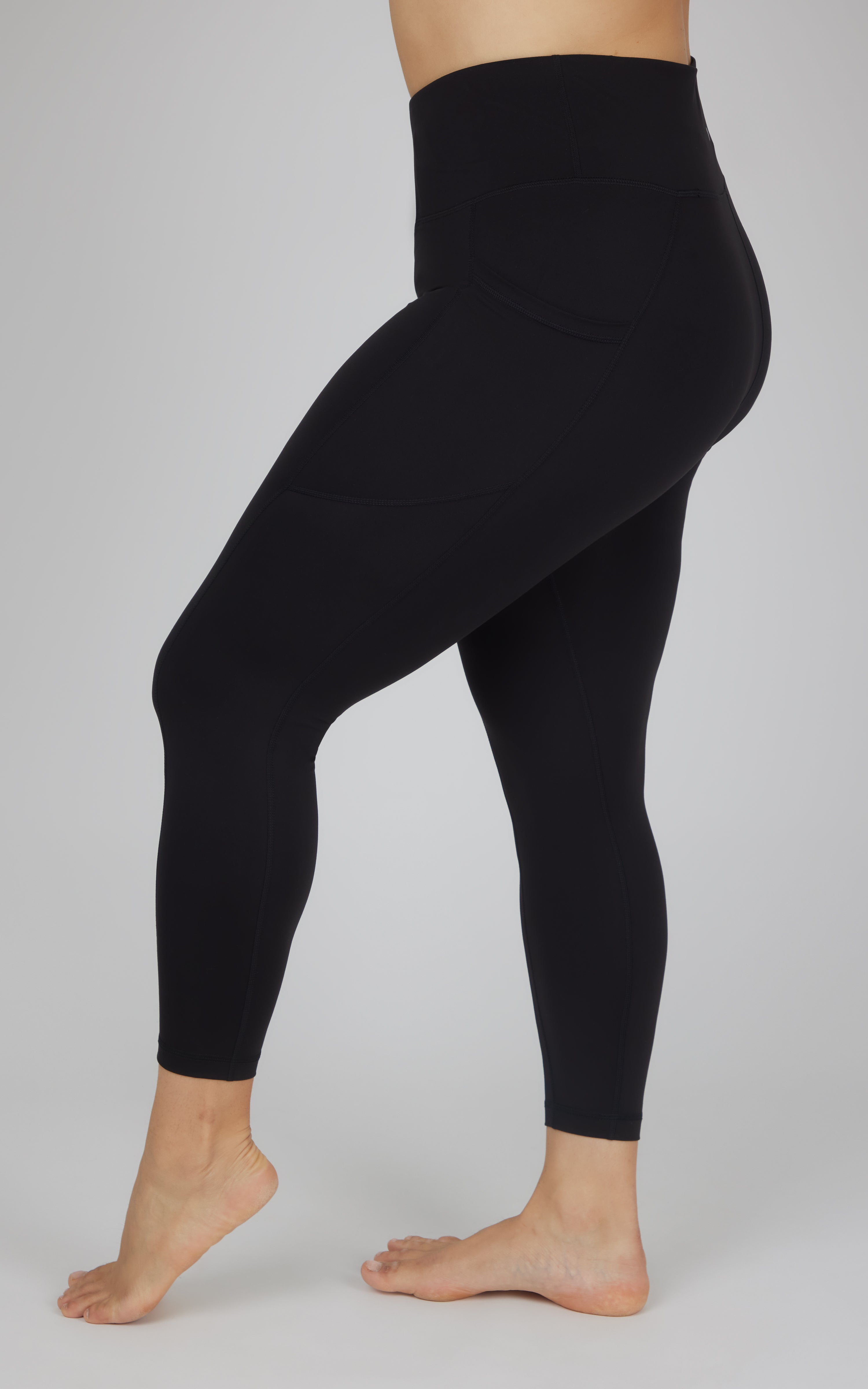 Plus Active Stretch Serena High Waist Side Pocket Ankle Legging