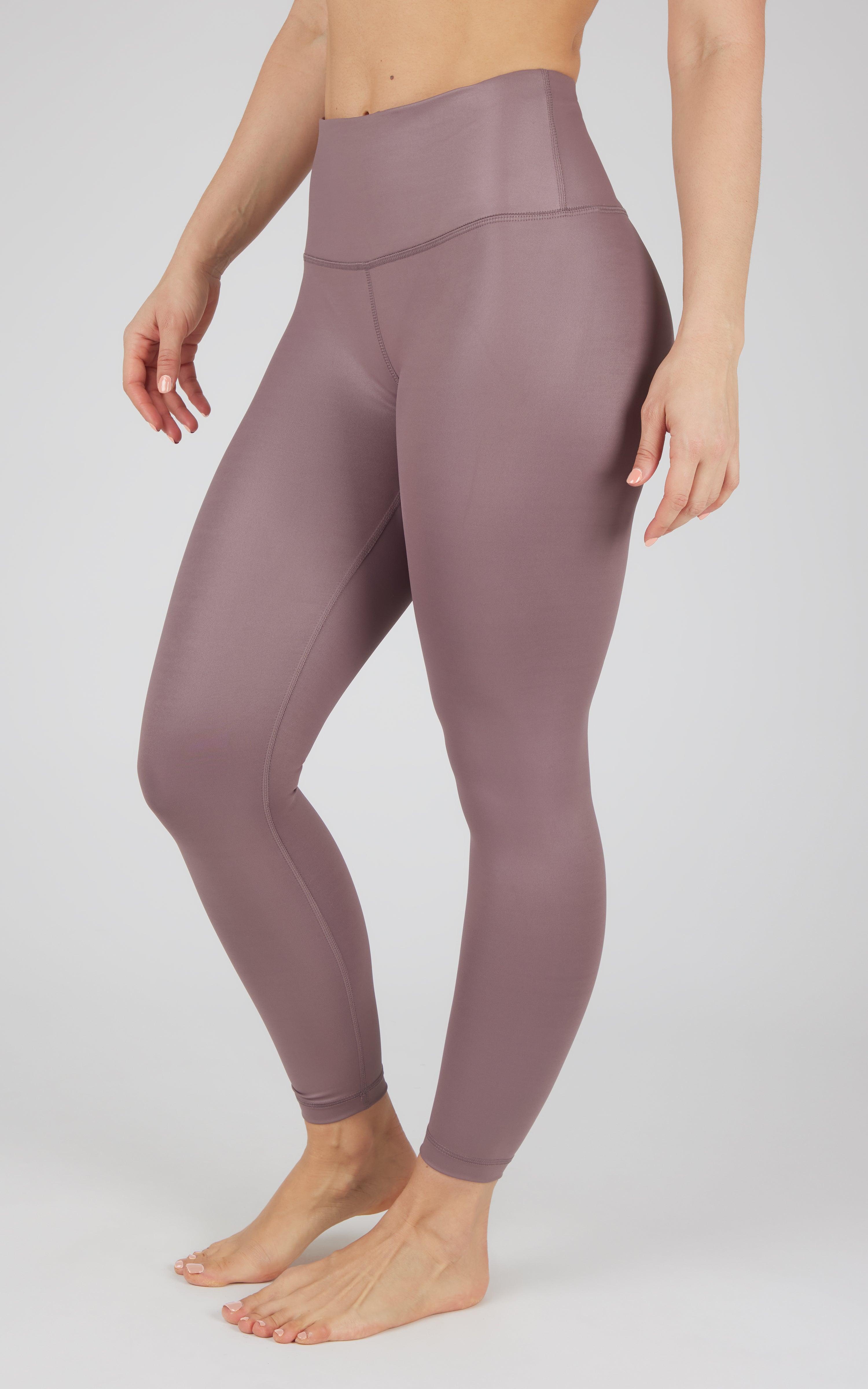 Interlink Faux Leather High Waist Cire Ankle Legging