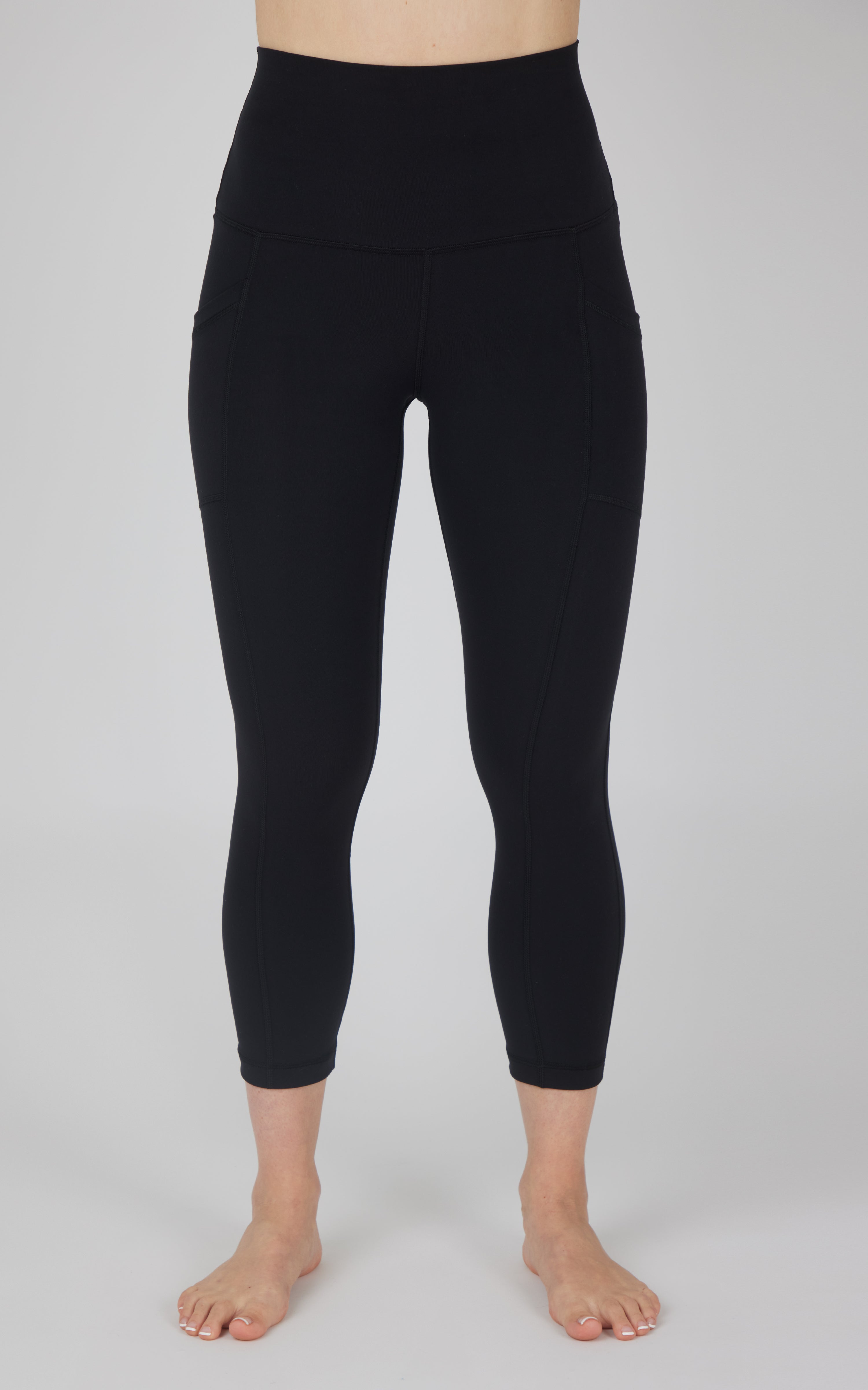 Lux Tribeca Elastic Free Super High Waist Side Pocket Capri Legging