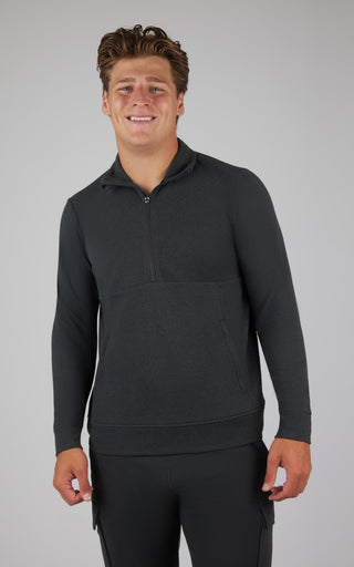 Mens Ultra Melange Fleece Rockaway Half Zip