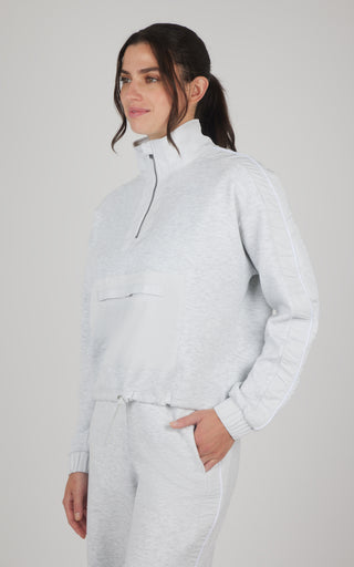 Scuba Divergent Half Zip Pullover with Contrast Radiant Paneling