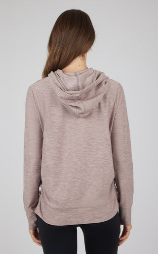 Maternity Heather Lux Full Zip Hooded Jacket