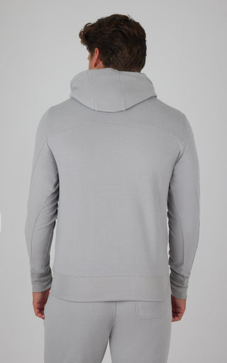 Mens Ultra Melange Fleece Damson Crew Neck Hoodie