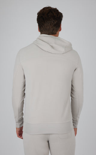 Mens Ultra Melange Fleece Damson Crew Neck Hoodie