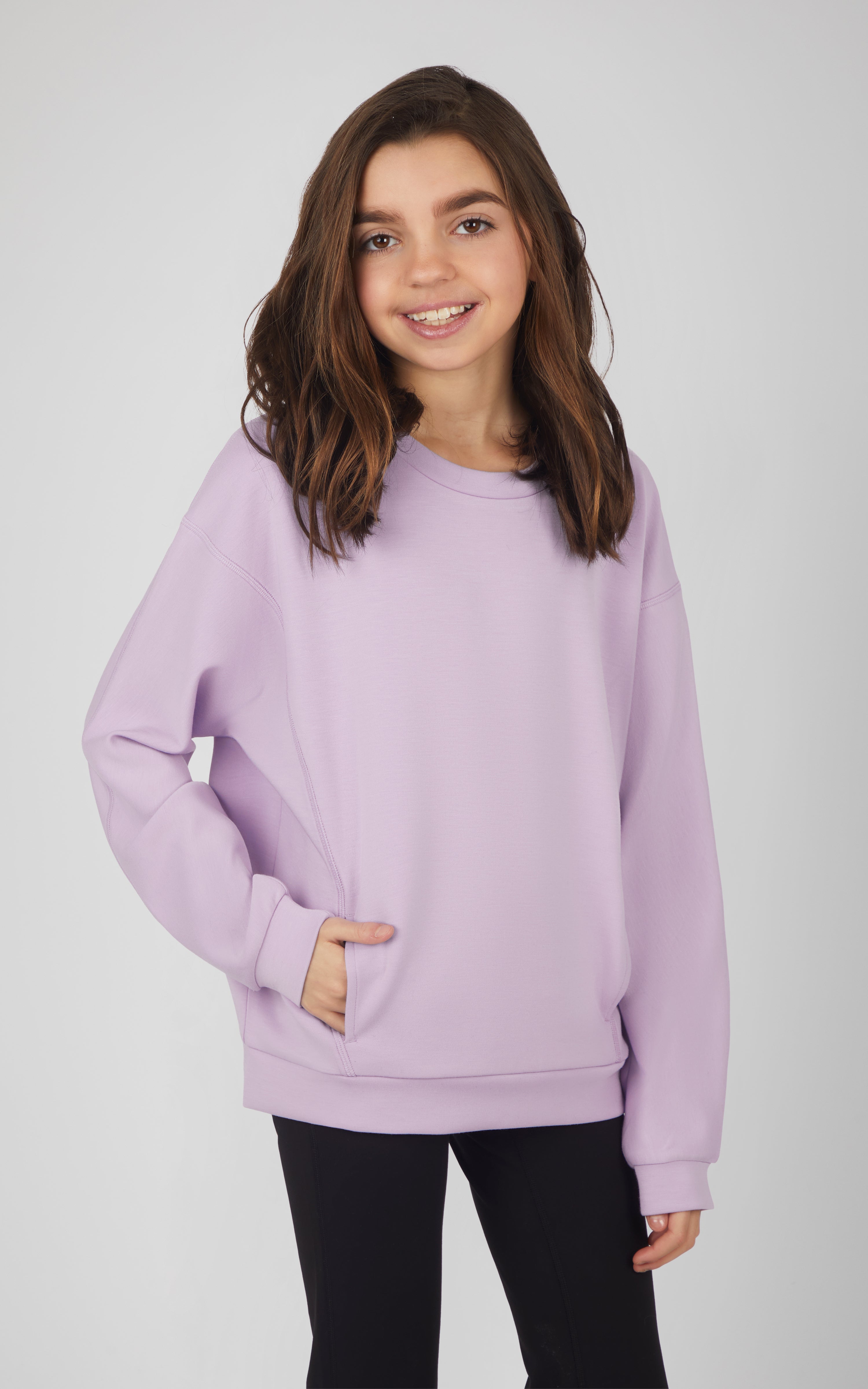 Girls Softlite Scuba Avalon Crew Neck Top