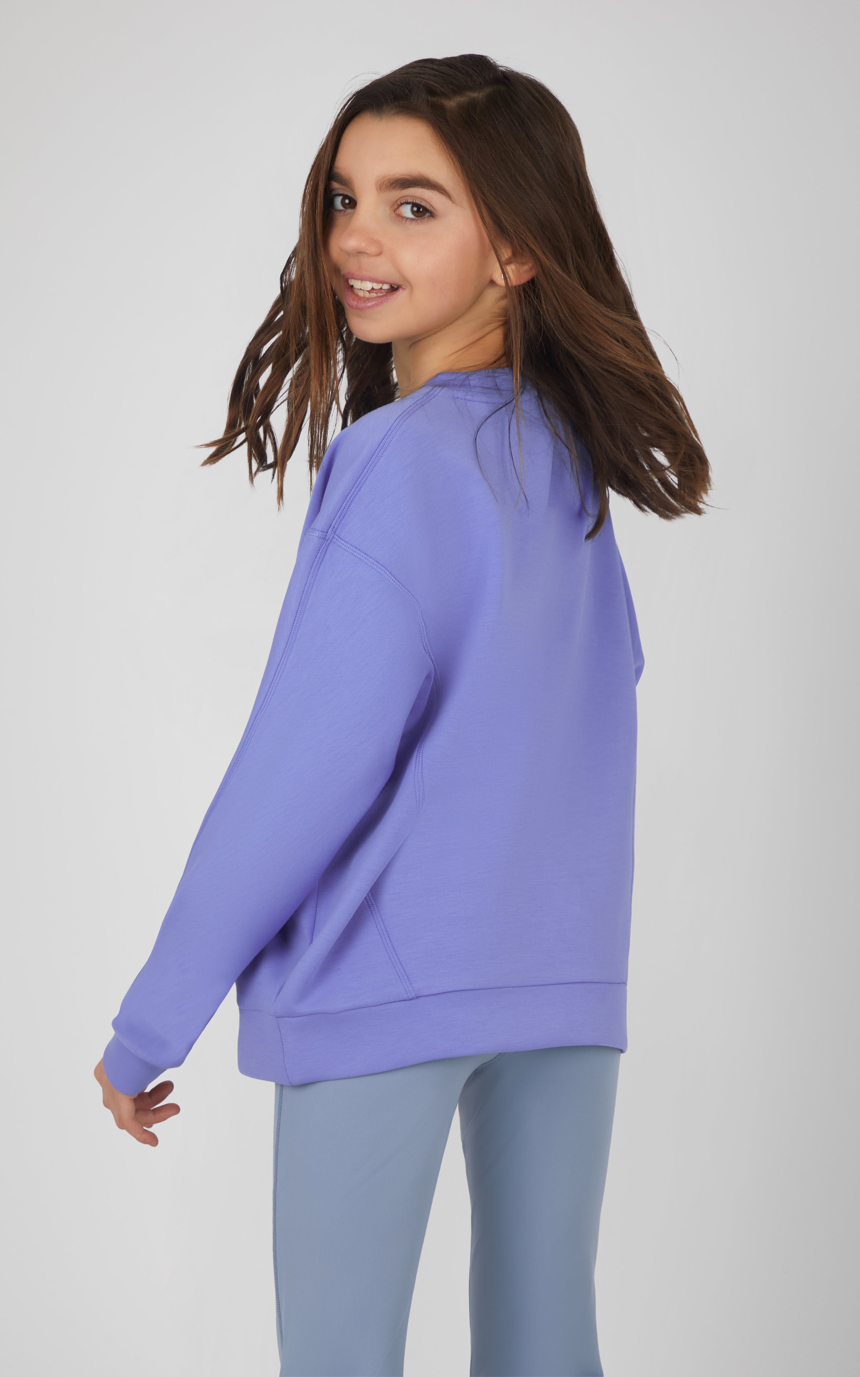 Girls Softlite Scuba Avalon Crew Neck Top