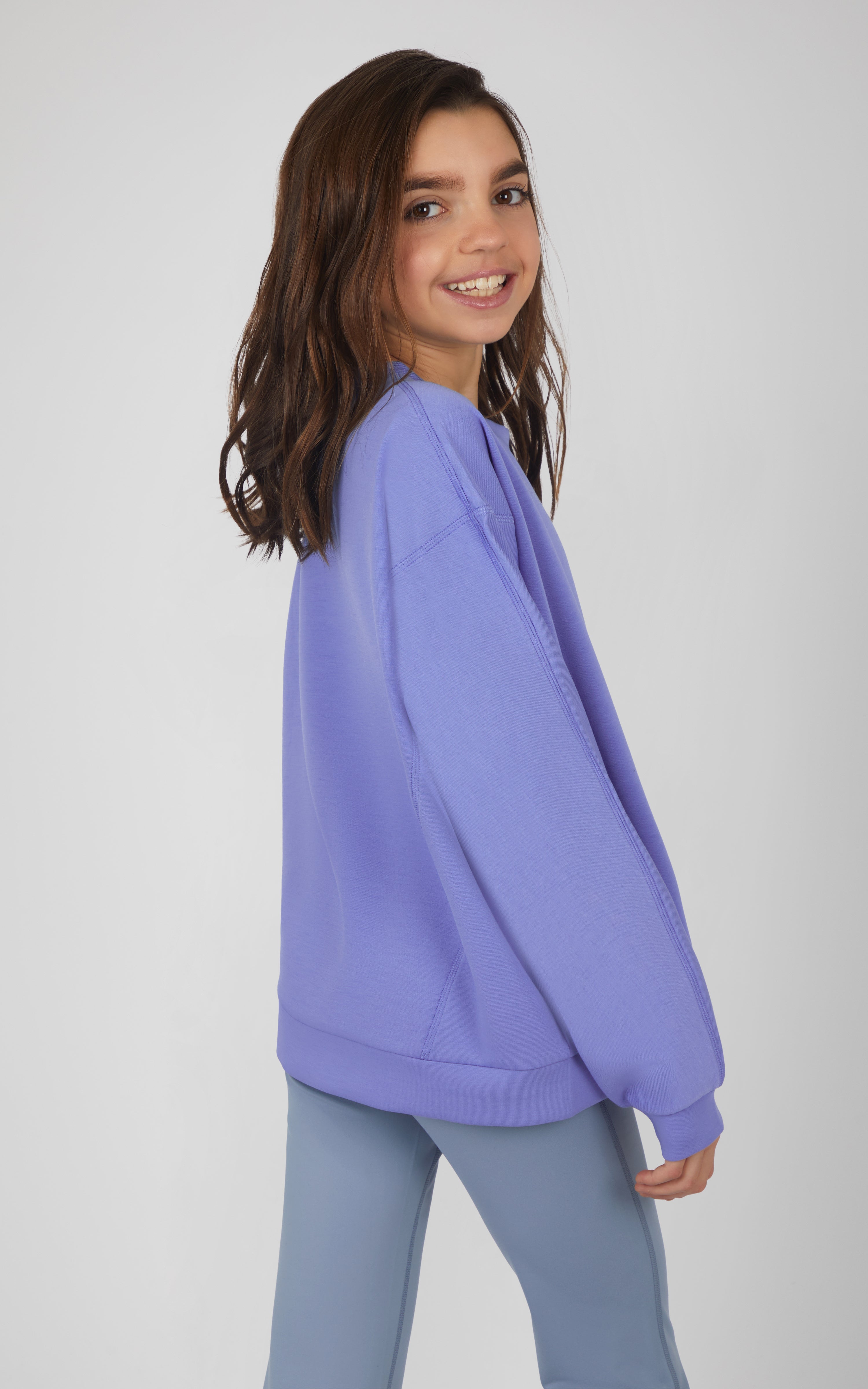 Girls Softlite Scuba Avalon Crew Neck Top