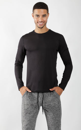 Mens Crew Neck Long Sleeve Shirt