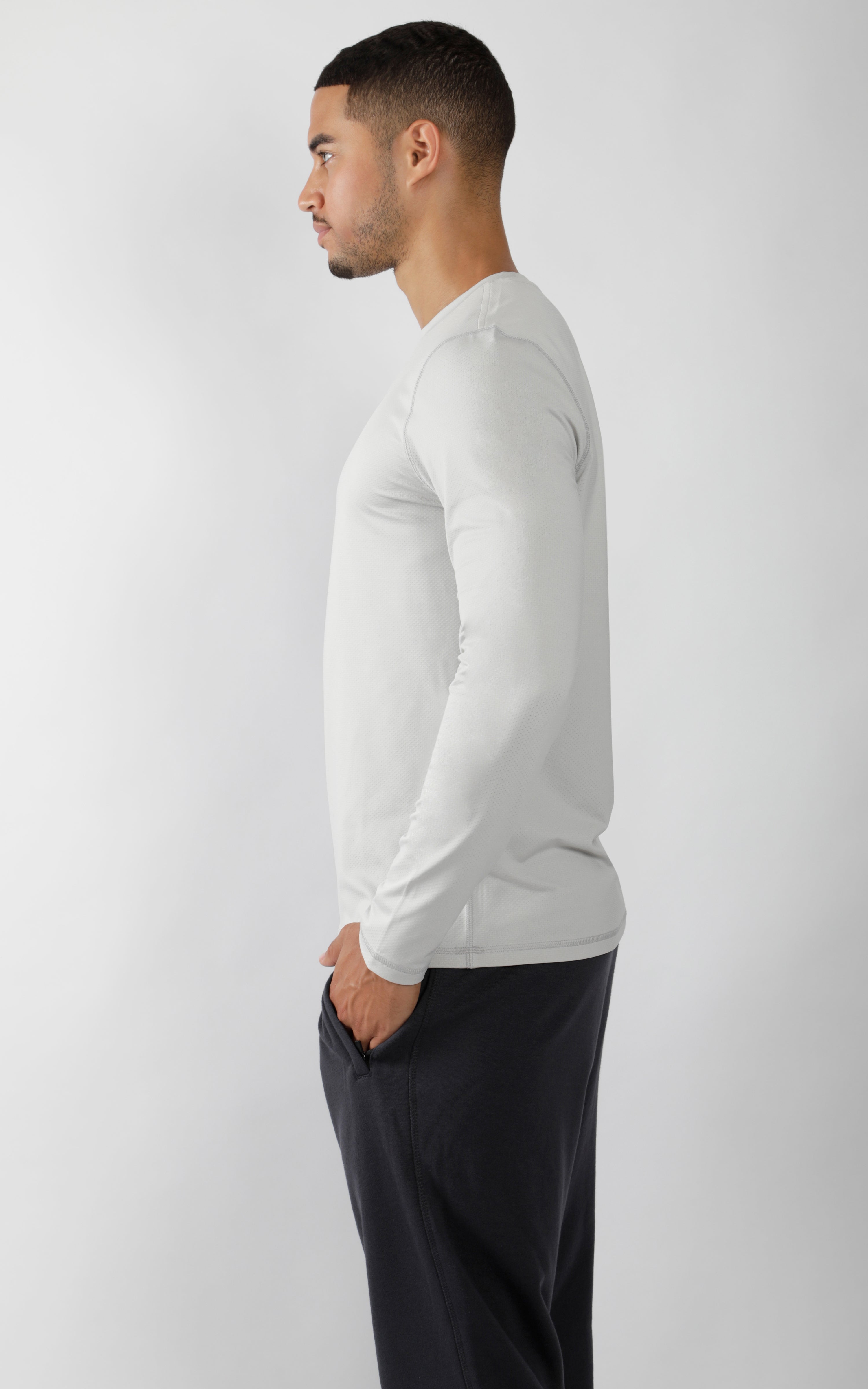 Mens Crew Neck Long Sleeve Shirt