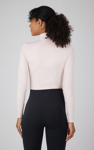 Zenly Evelyn Cropped Mock Neck Long Sleeve Top