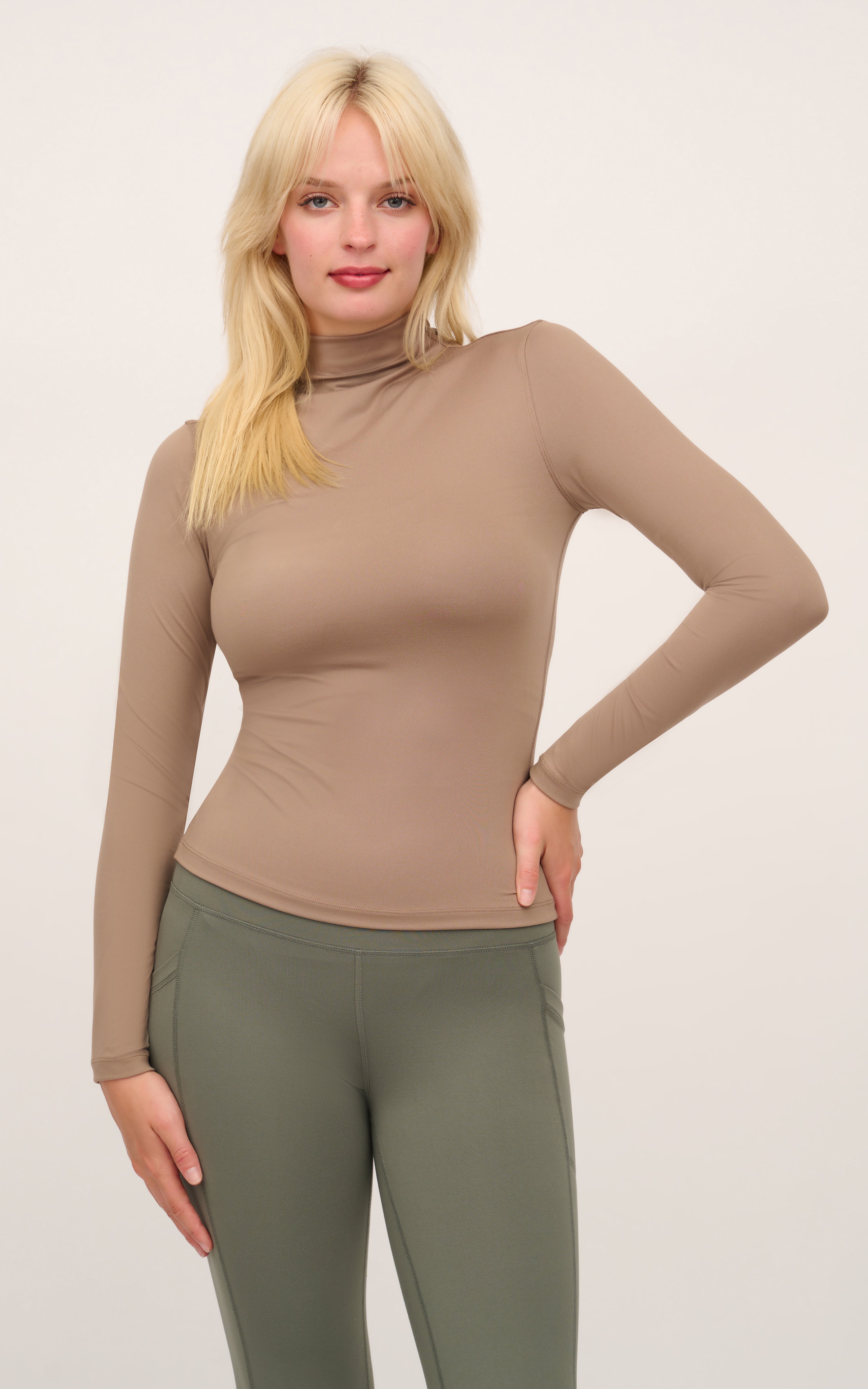 2 Pack Zenly Evelyn Meet and Greet Length Mock Neck Long Sleeve