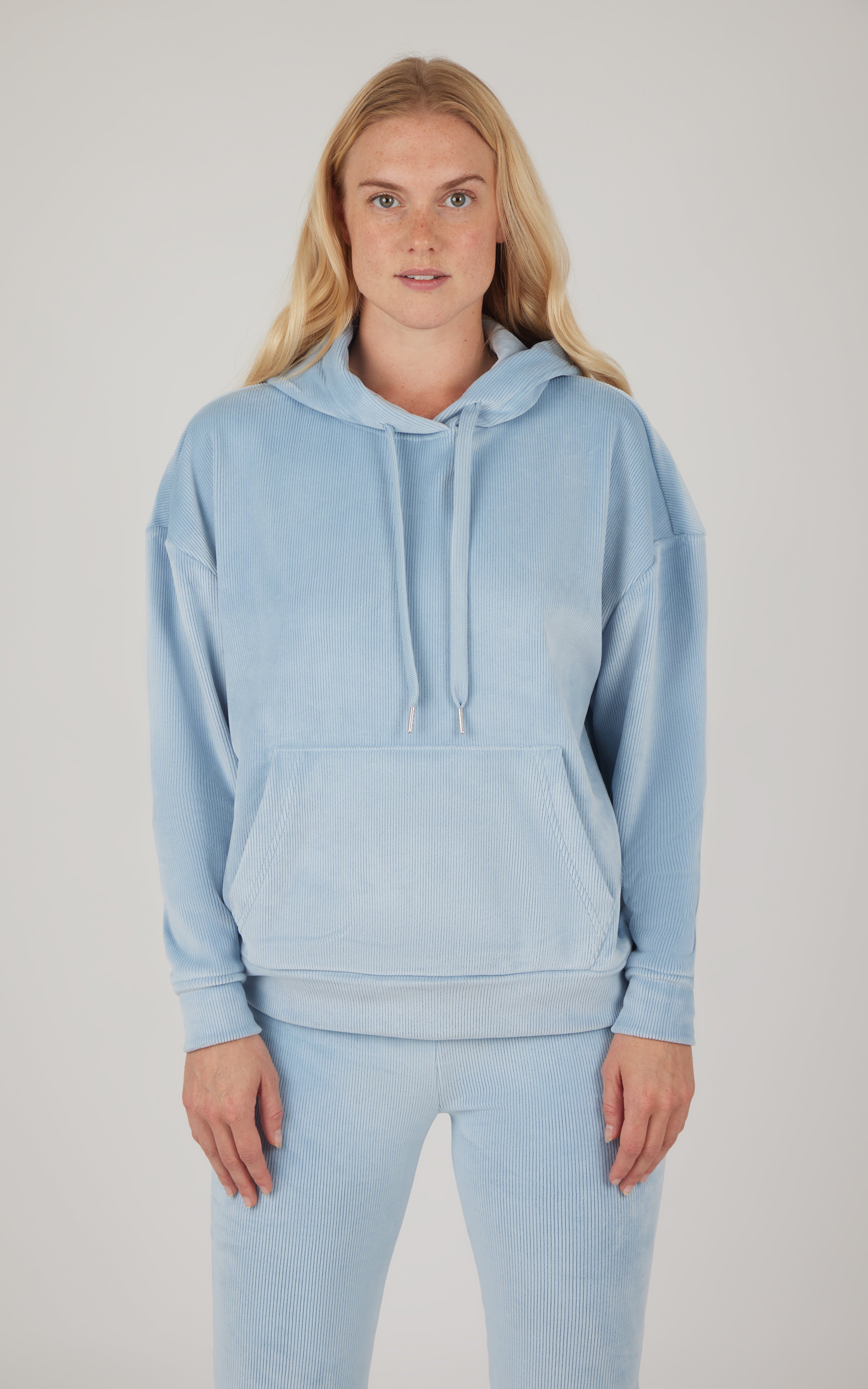 Dreamy VelourRibbed Year Round Pullover Hoodie