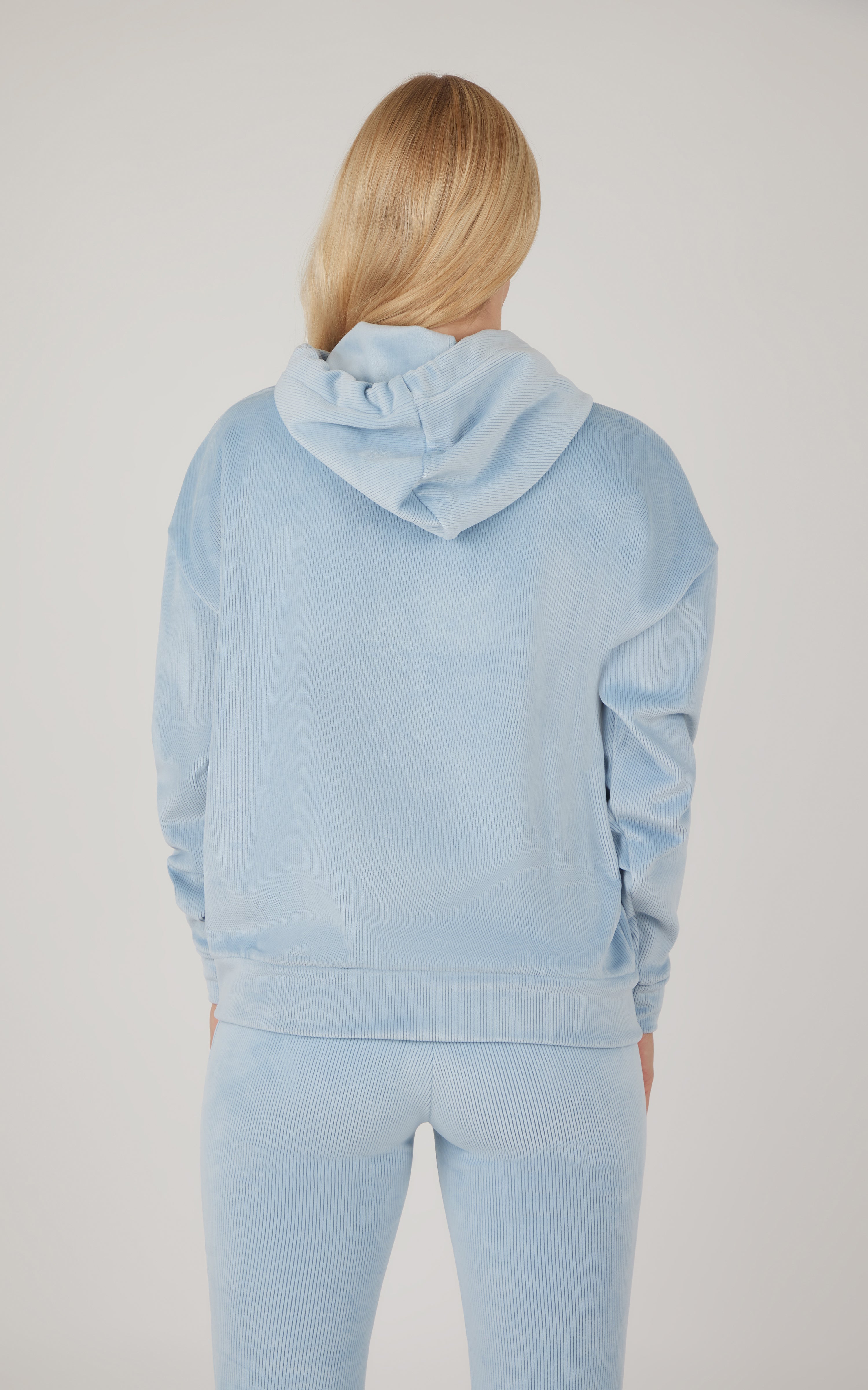 Dreamy VelourRibbed Year Round Pullover Hoodie