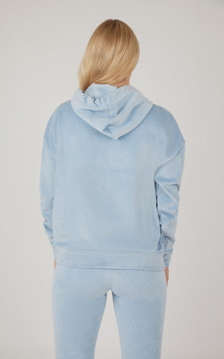 Dreamy Velour Ribbed Pullover Hoodie