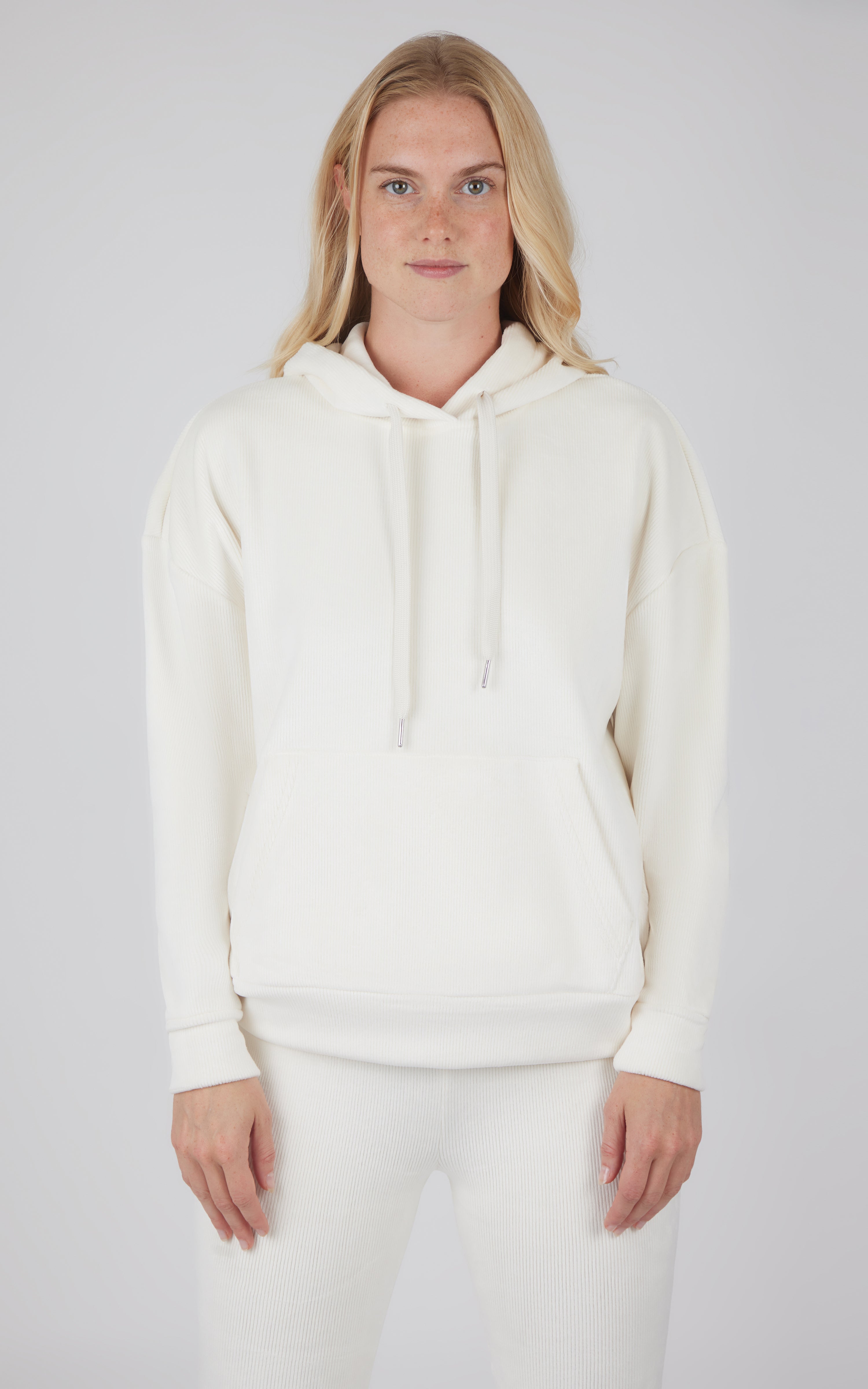 Dreamy VelourRibbed Year Round Pullover Hoodie