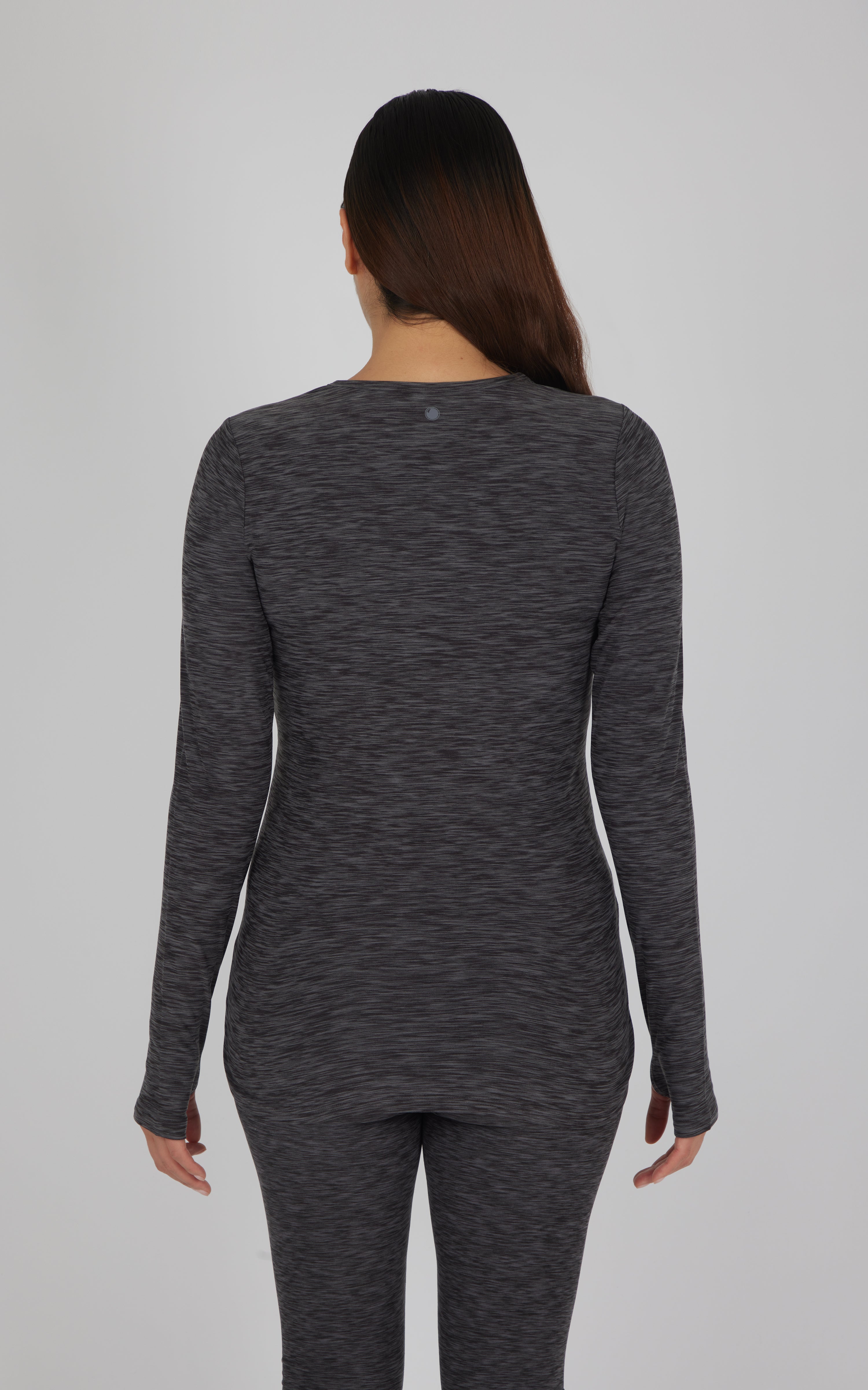 Maternity Two Tone Heather Gentle Embrace Long Sleeve Top