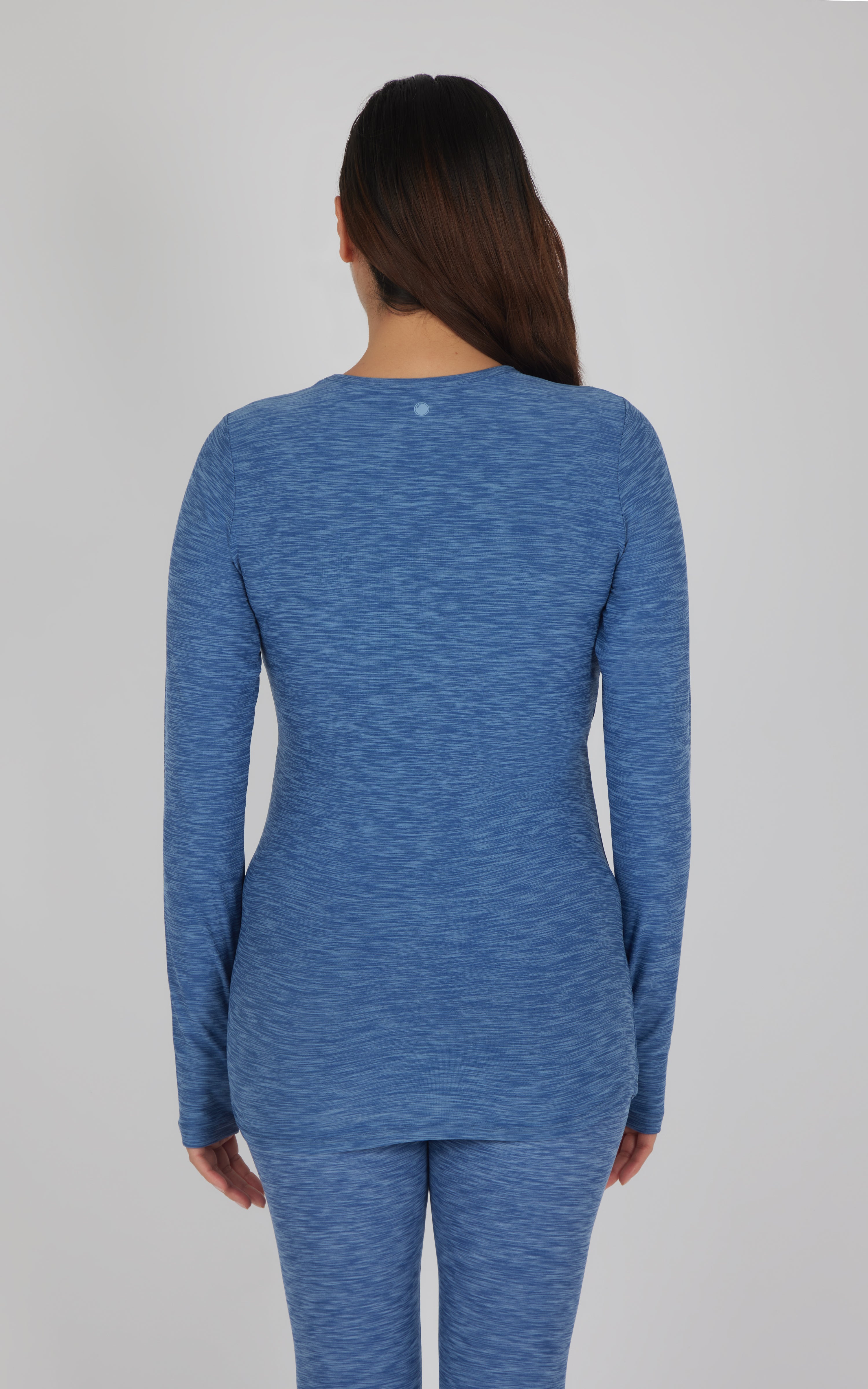 Maternity Two Tone Heather Gentle Embrace Long Sleeve Top