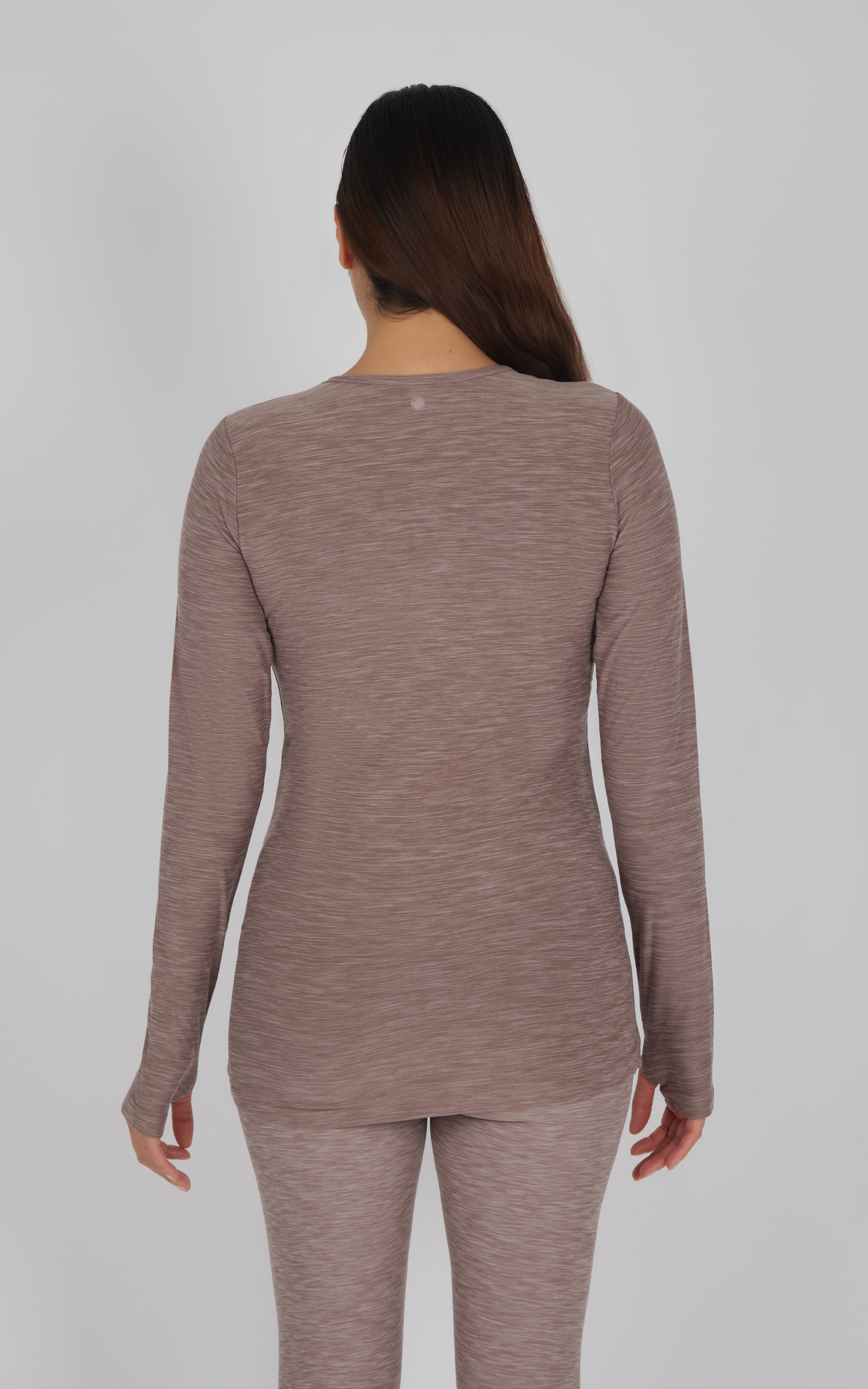 Maternity Two Tone Heather Gentle Embrace Long Sleeve Top