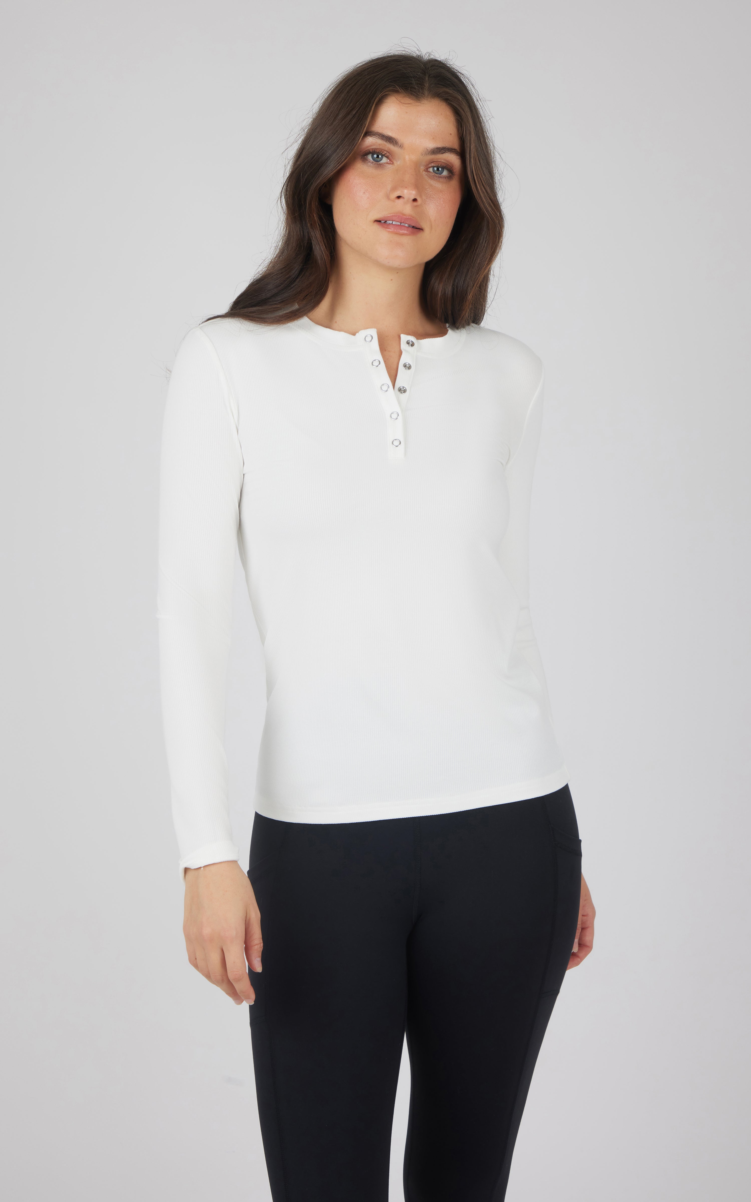 Heavenly Rib  Long Sleeve Henley