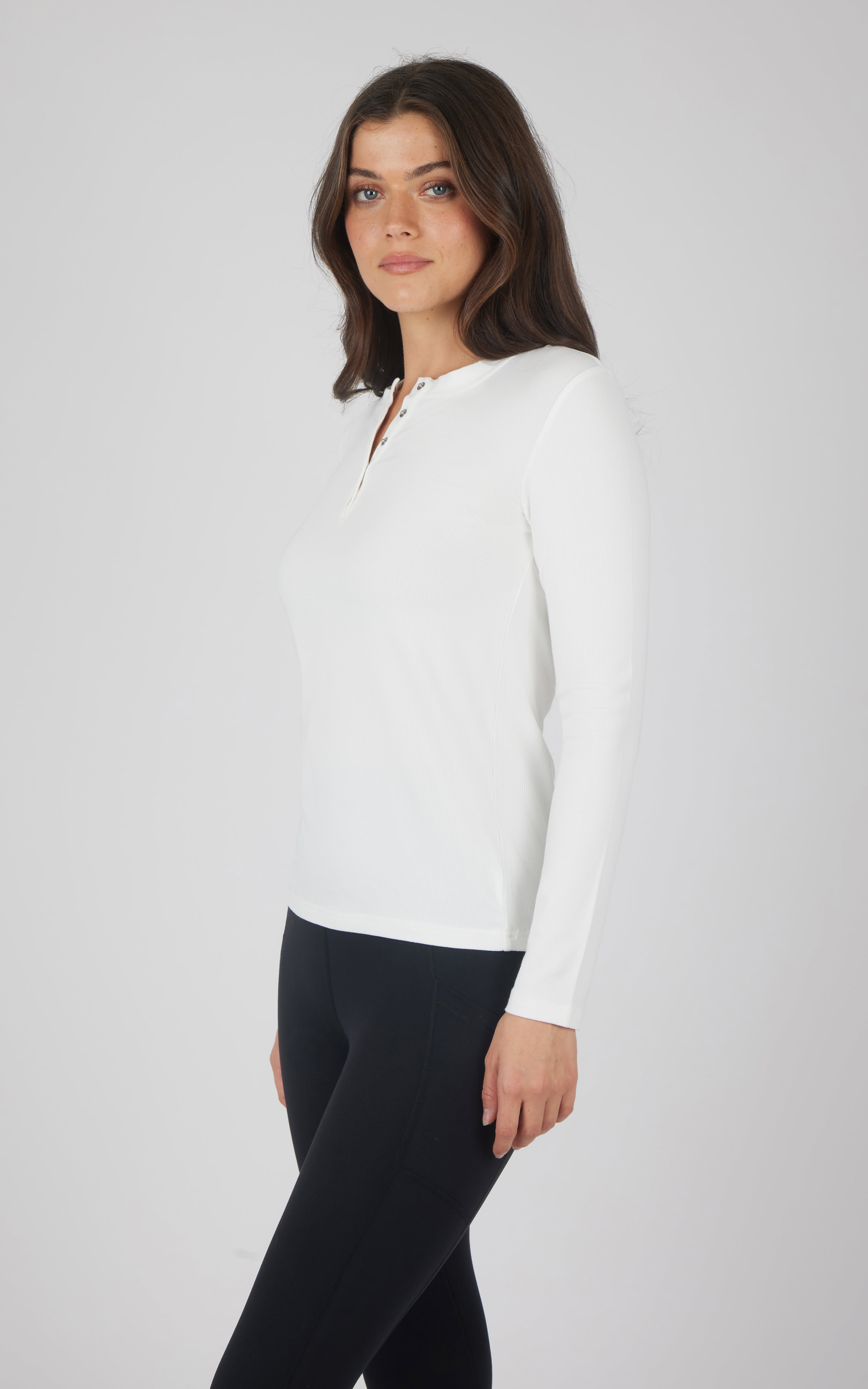 Heavenly Rib  Long Sleeve Henley