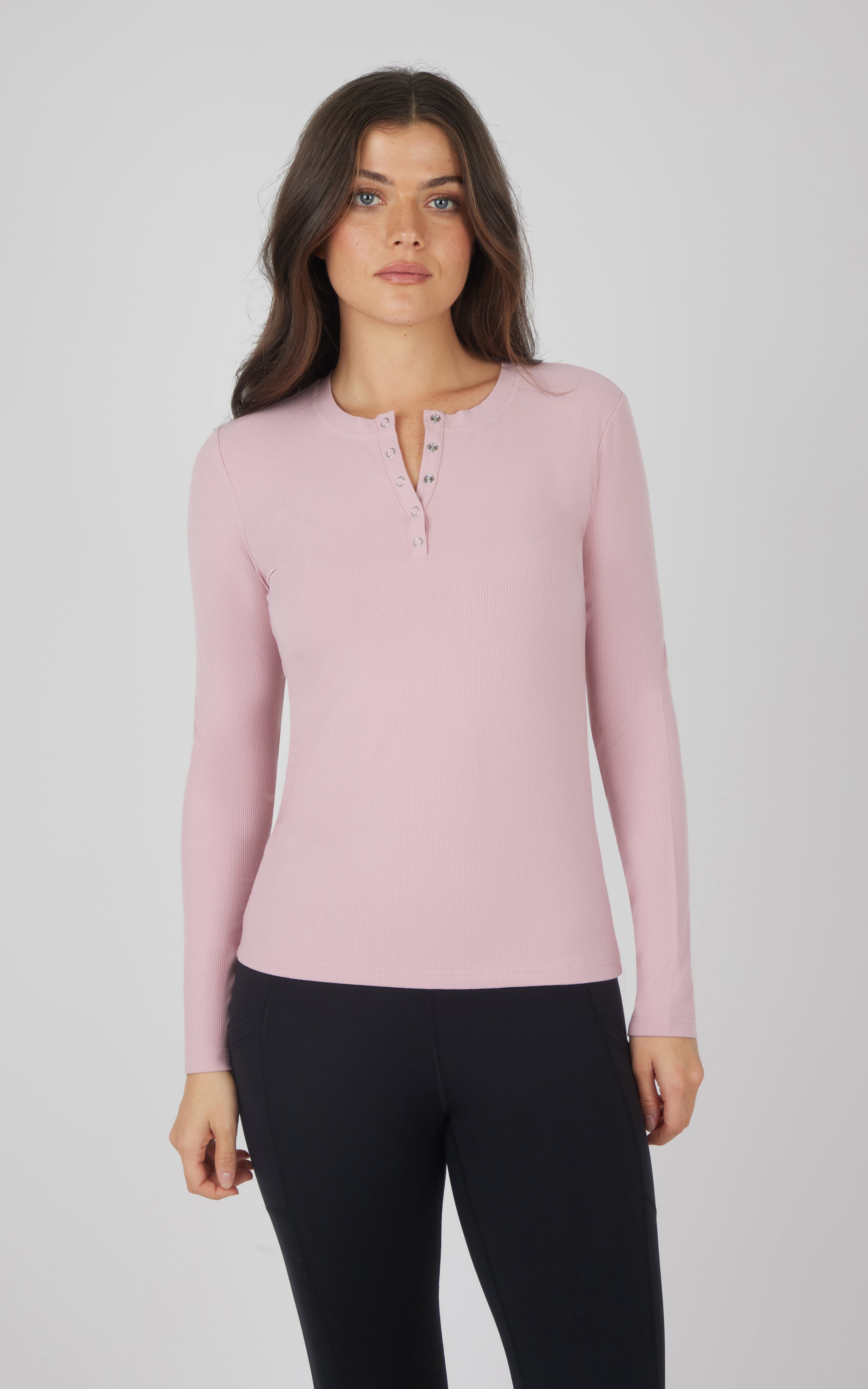 Heavenly Rib  Long Sleeve Henley