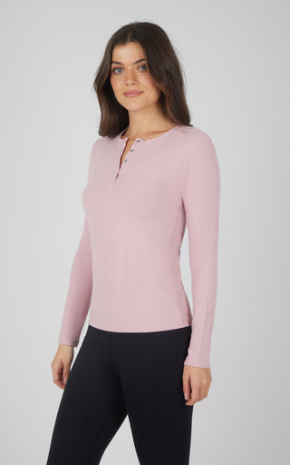 Heavenly Rib  Long Sleeve Henley