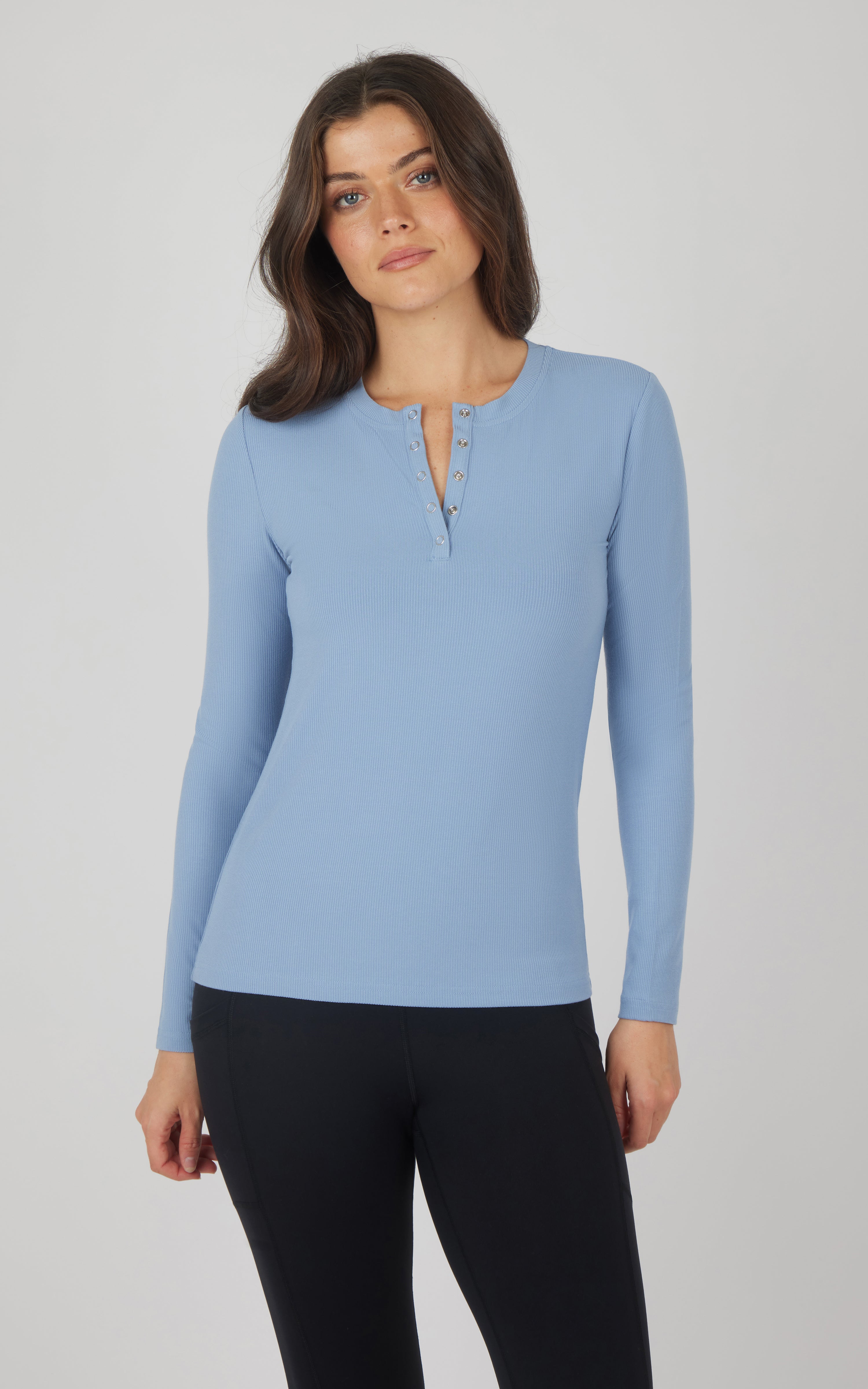 Heavenly Rib  Long Sleeve Henley