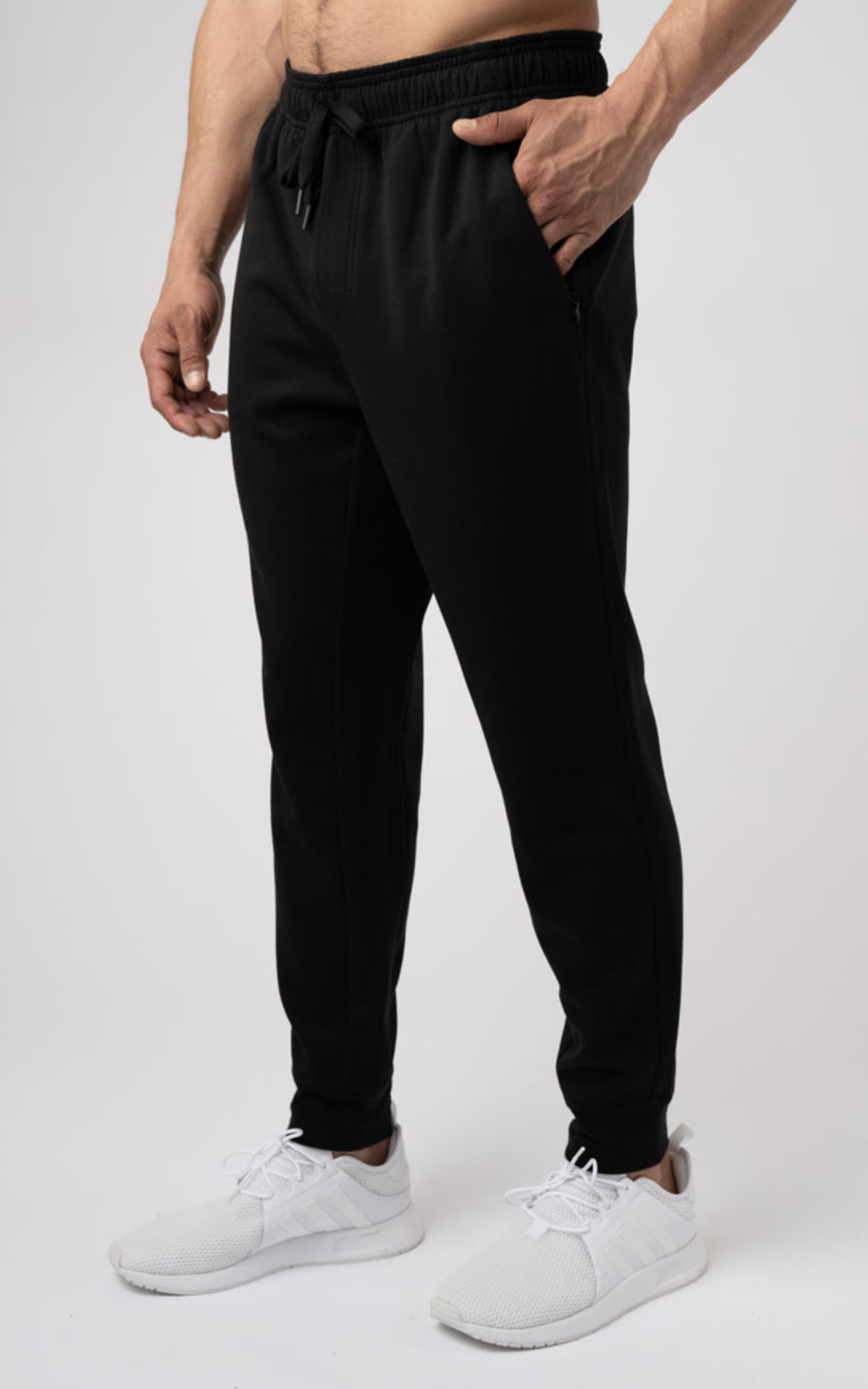 90 Degree By Reflex Men'S Zip Pocket Joggers - Black - Size L for Men