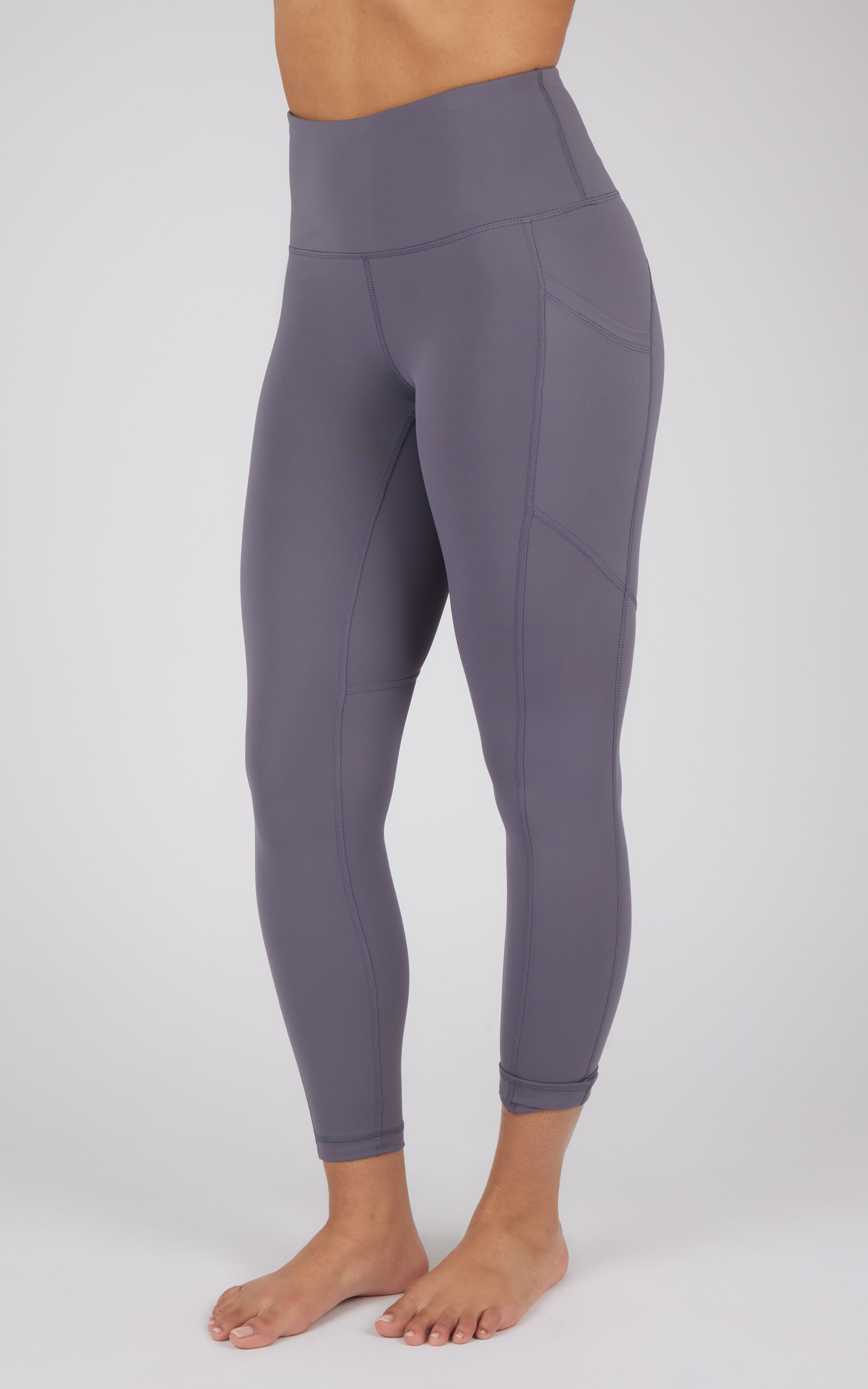 Squat Proof Interlink High Waist 7/8 Ankle Legging with Back Curved Yoke