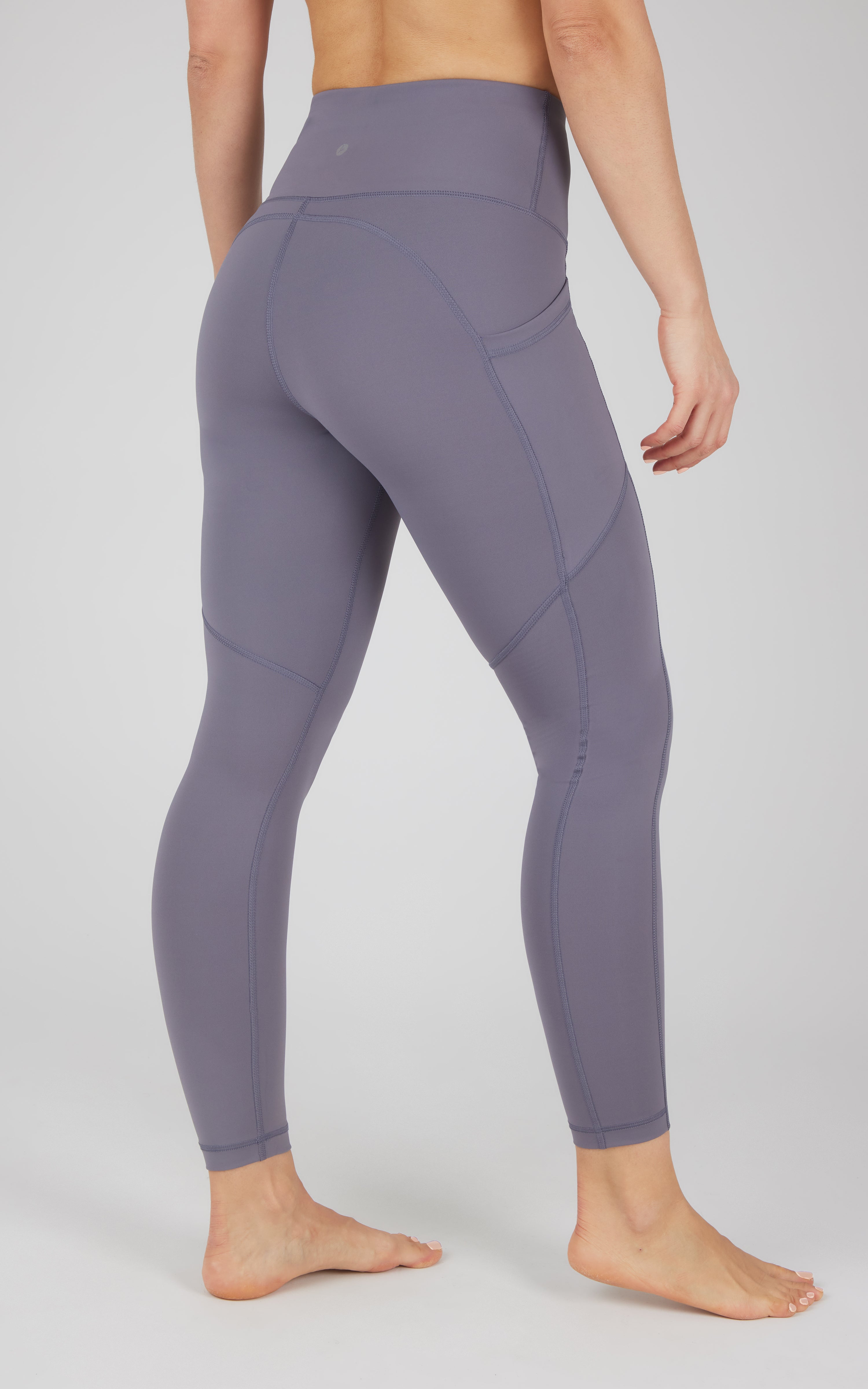 Squat Proof Interlink High Waist 7/8 Ankle Legging with Back Curved Yoke