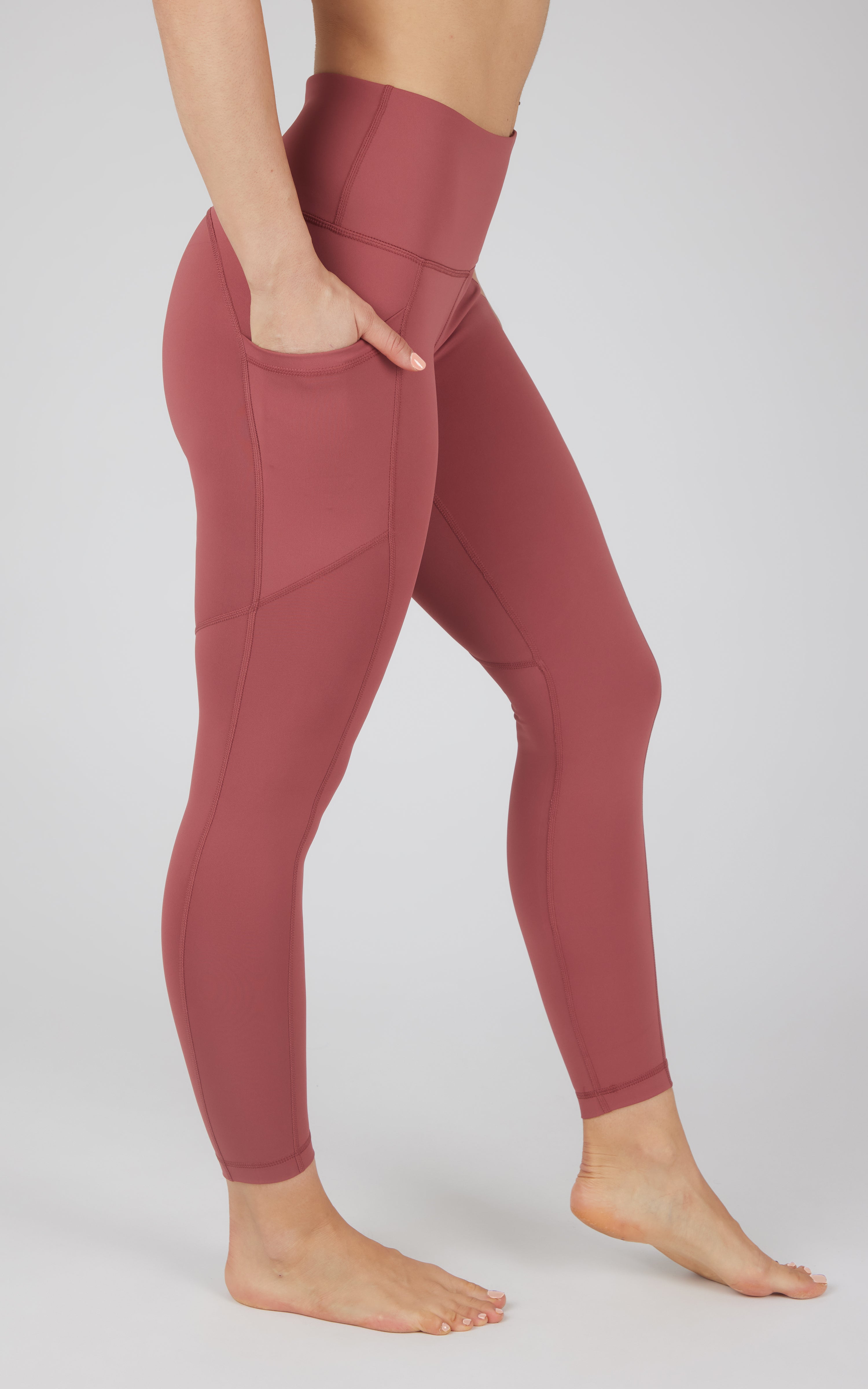 Squat Proof Interlink High Waist 7/8 Ankle Legging with Back Curved Yoke