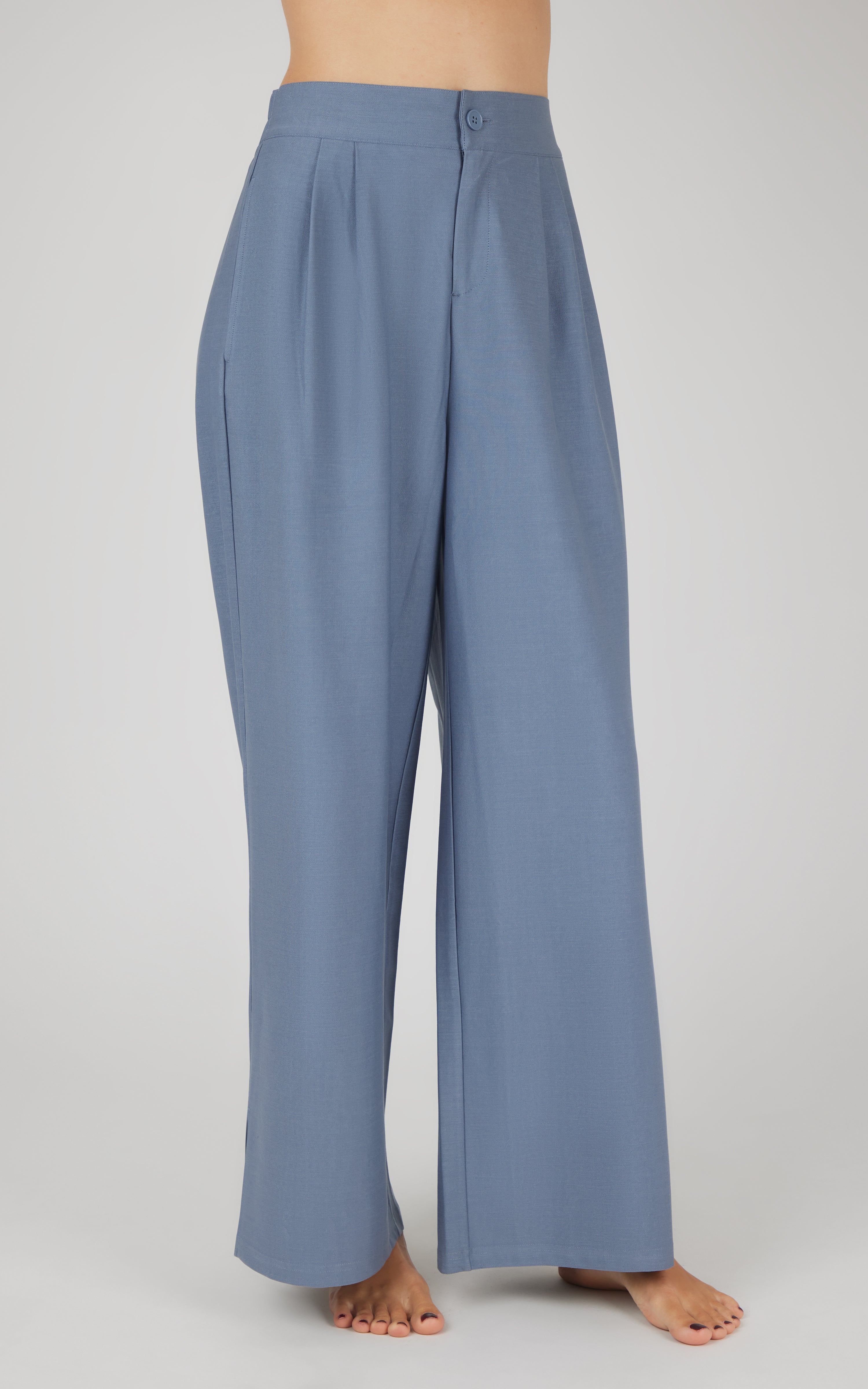 Stretch Denim Fifth Ave Wide Leg Pant