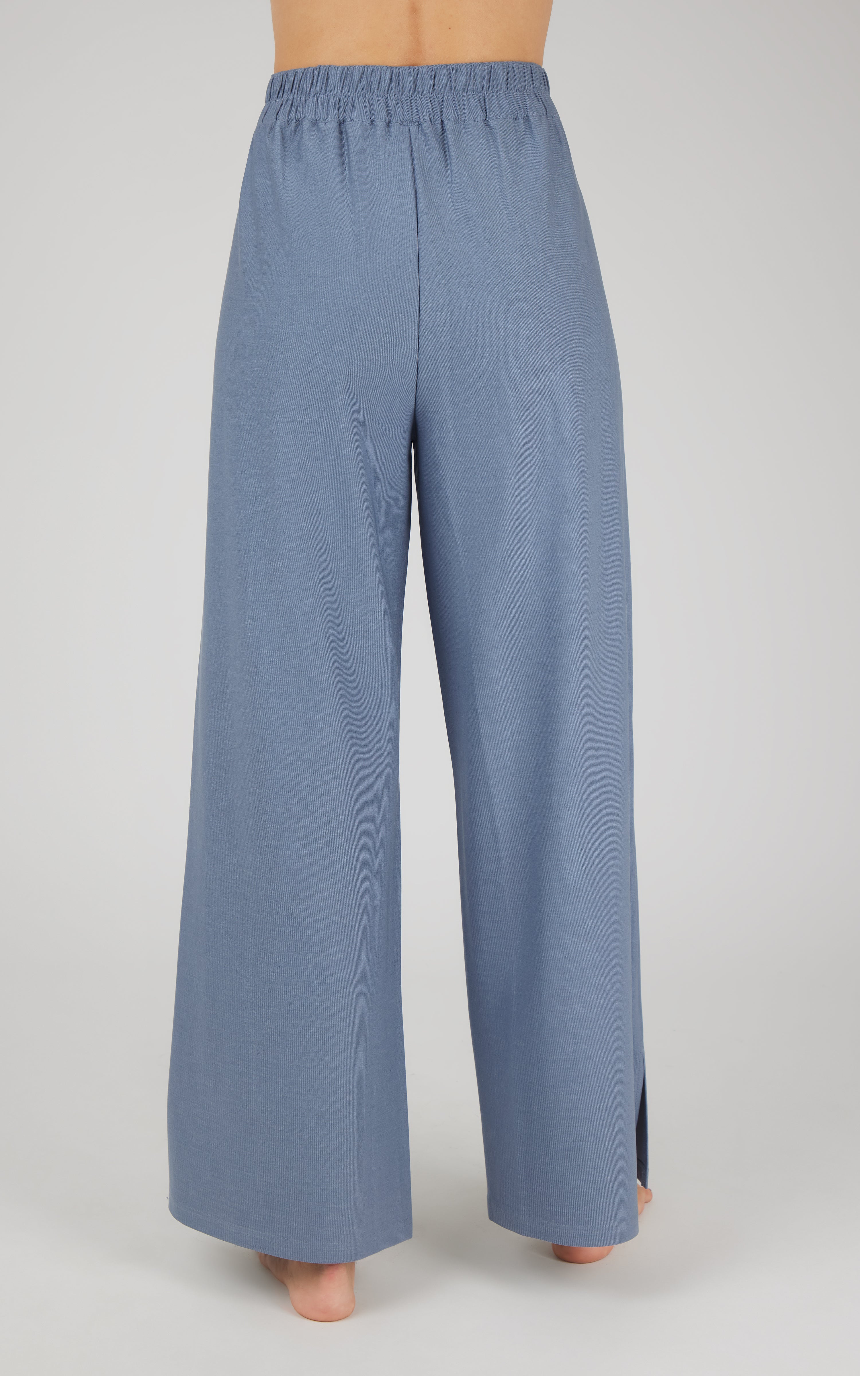 Stretch Denim Fifth Ave Wide Leg Pant