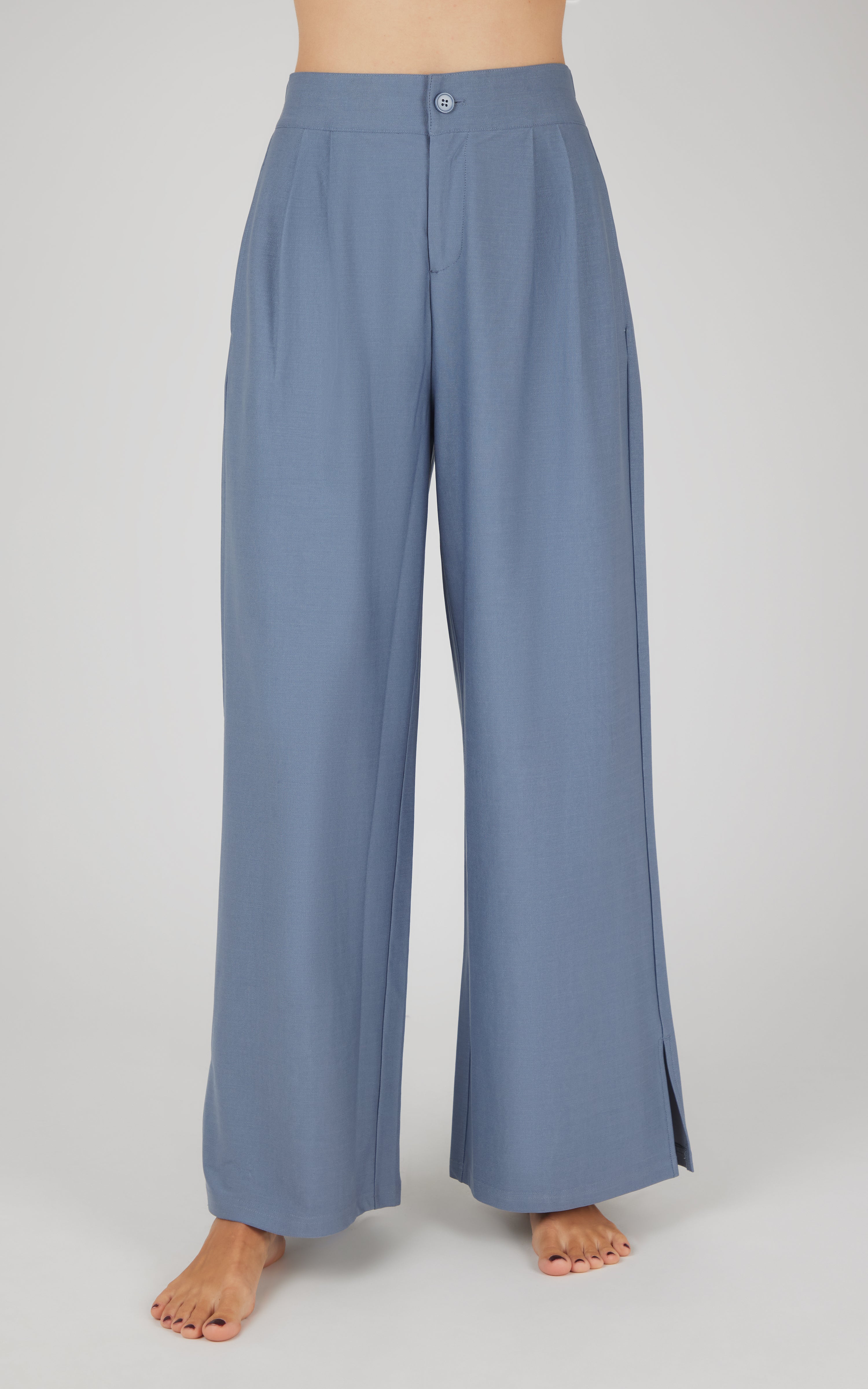 Stretch Denim Fifth Ave Wide Leg Pant