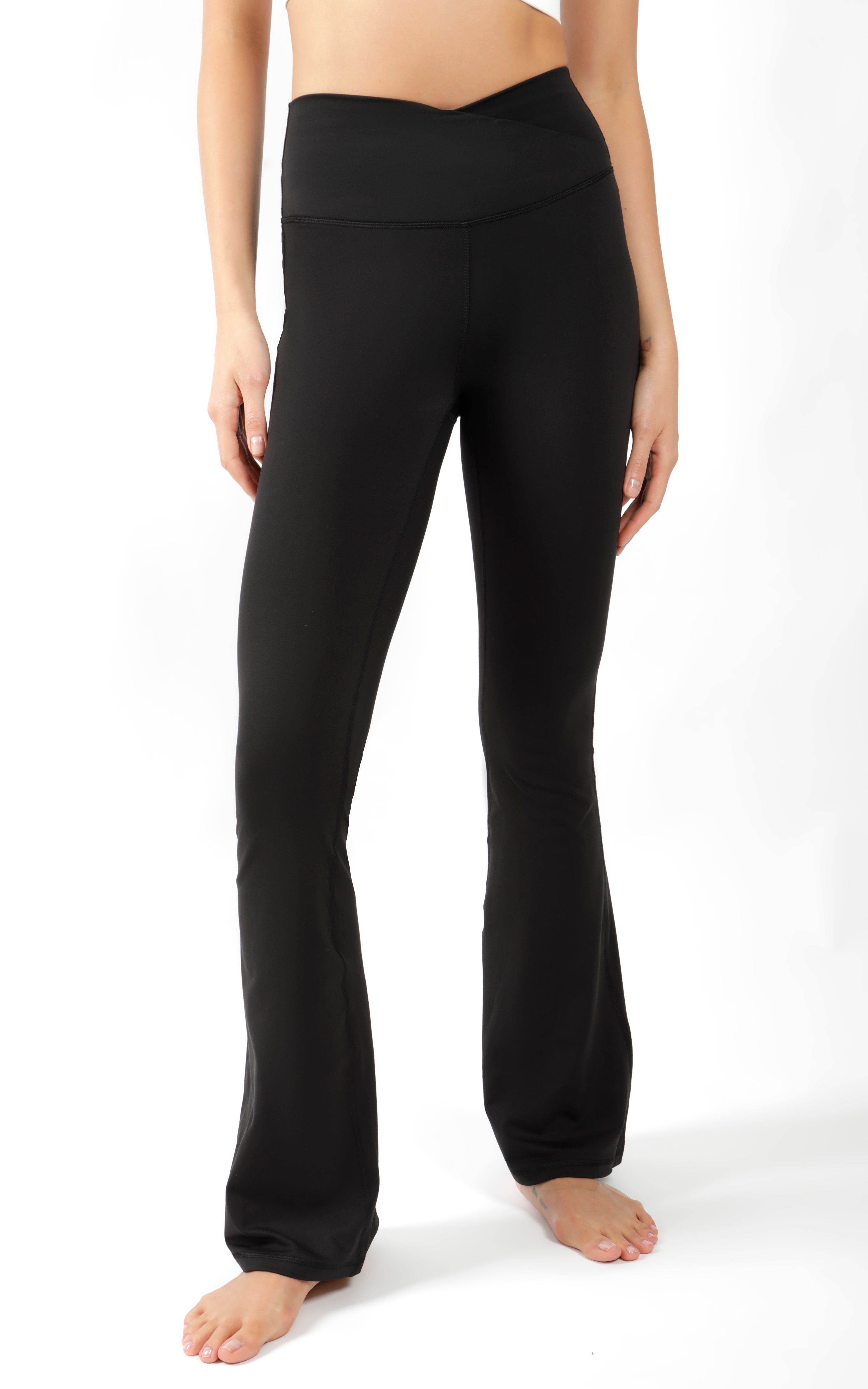 Lux Madison Crossover Elastic Free Waist Flare Leg Pant