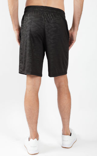 Embossed Print Basketball Shorts