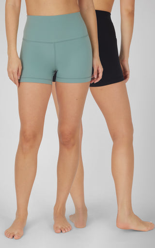 2 Pack Lux Everyday Elastic Free High Waist 3.5" Bike Short