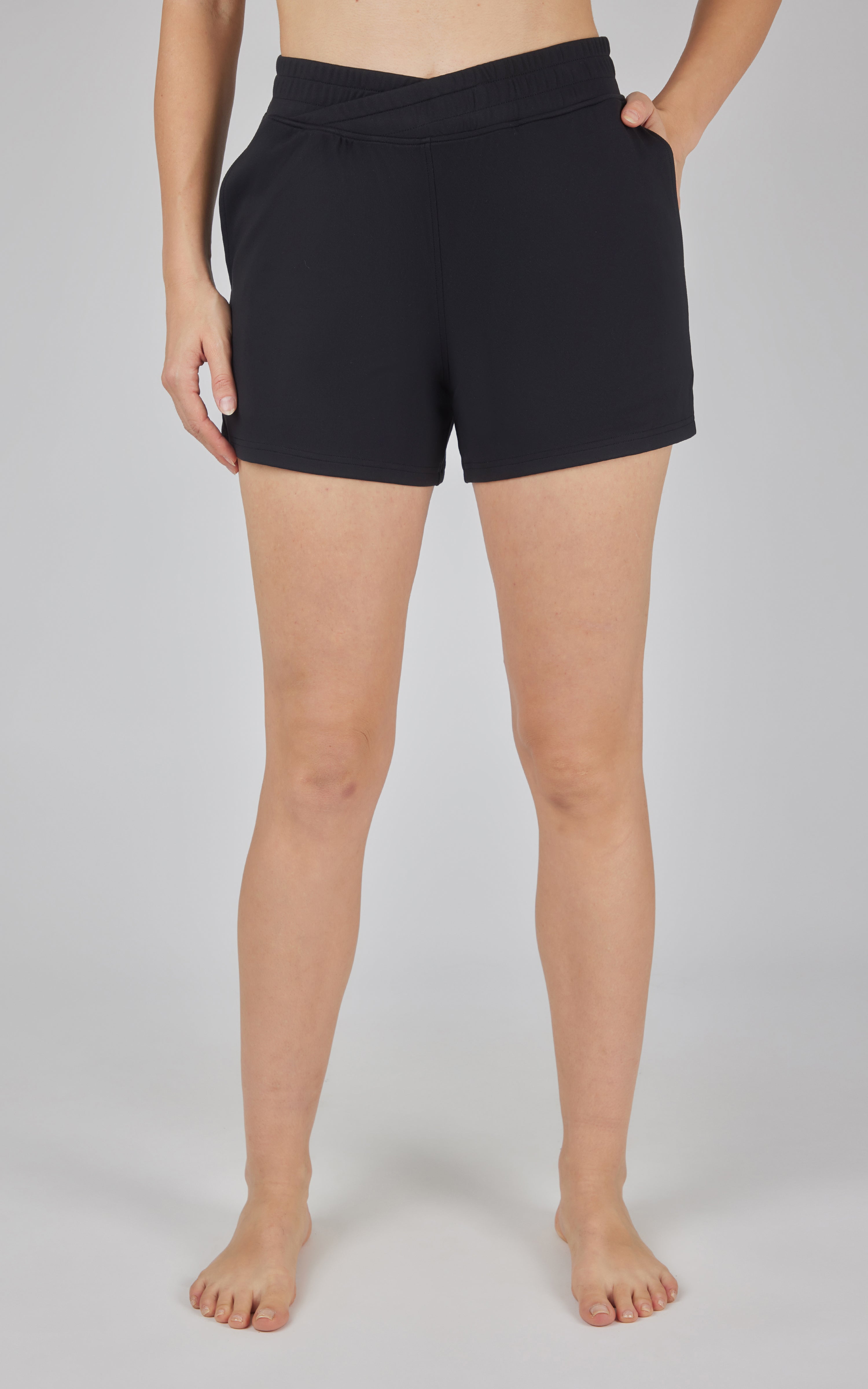 Lux Crossover Waistband 4" Side Pocket Short