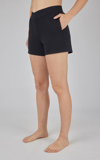 Lux Crossover Waistband 4" Side Pocket Short