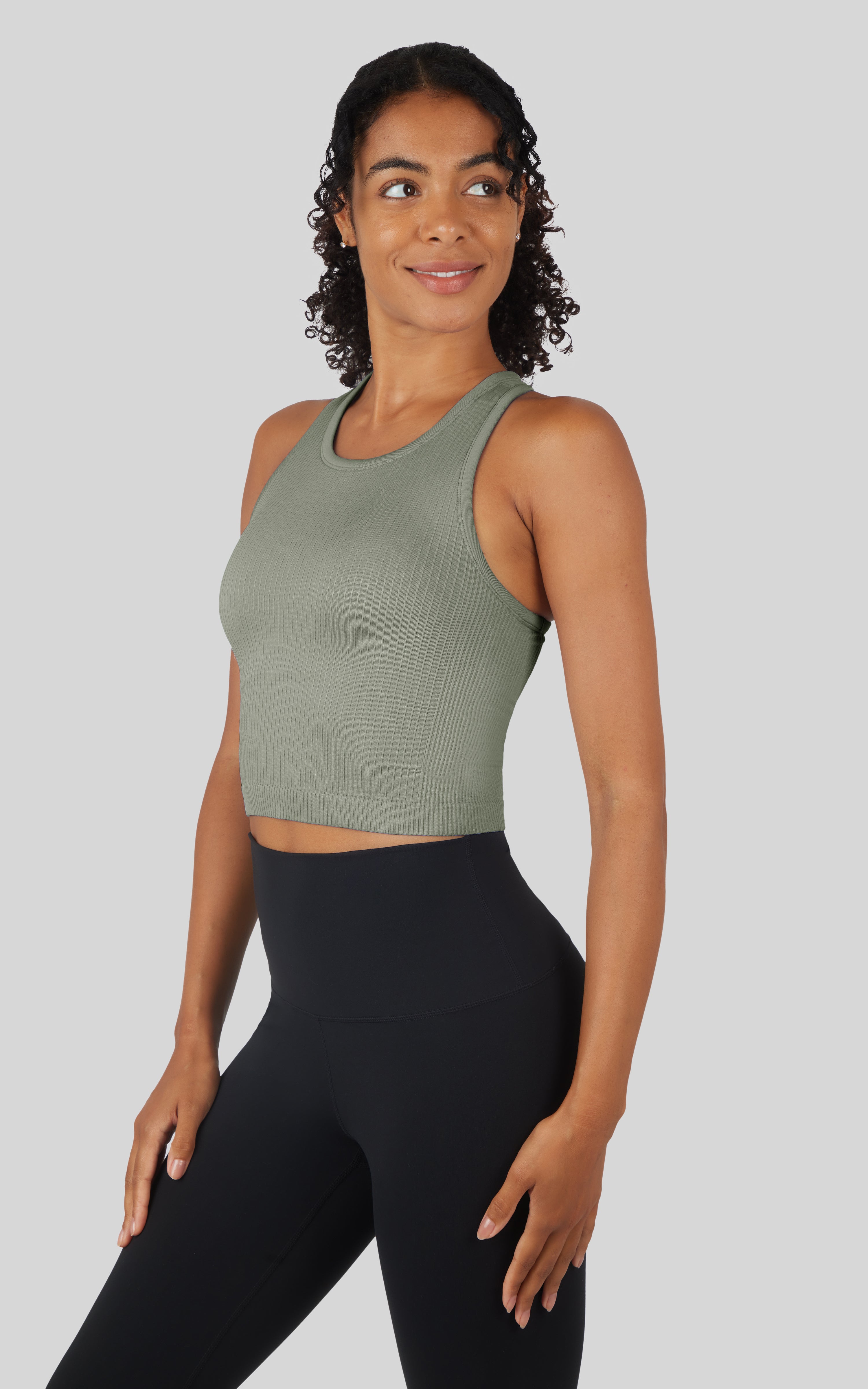 Ribbed Tank  with Padded Bra