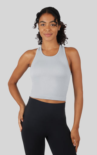 Ribbed Tank  with Padded Bra